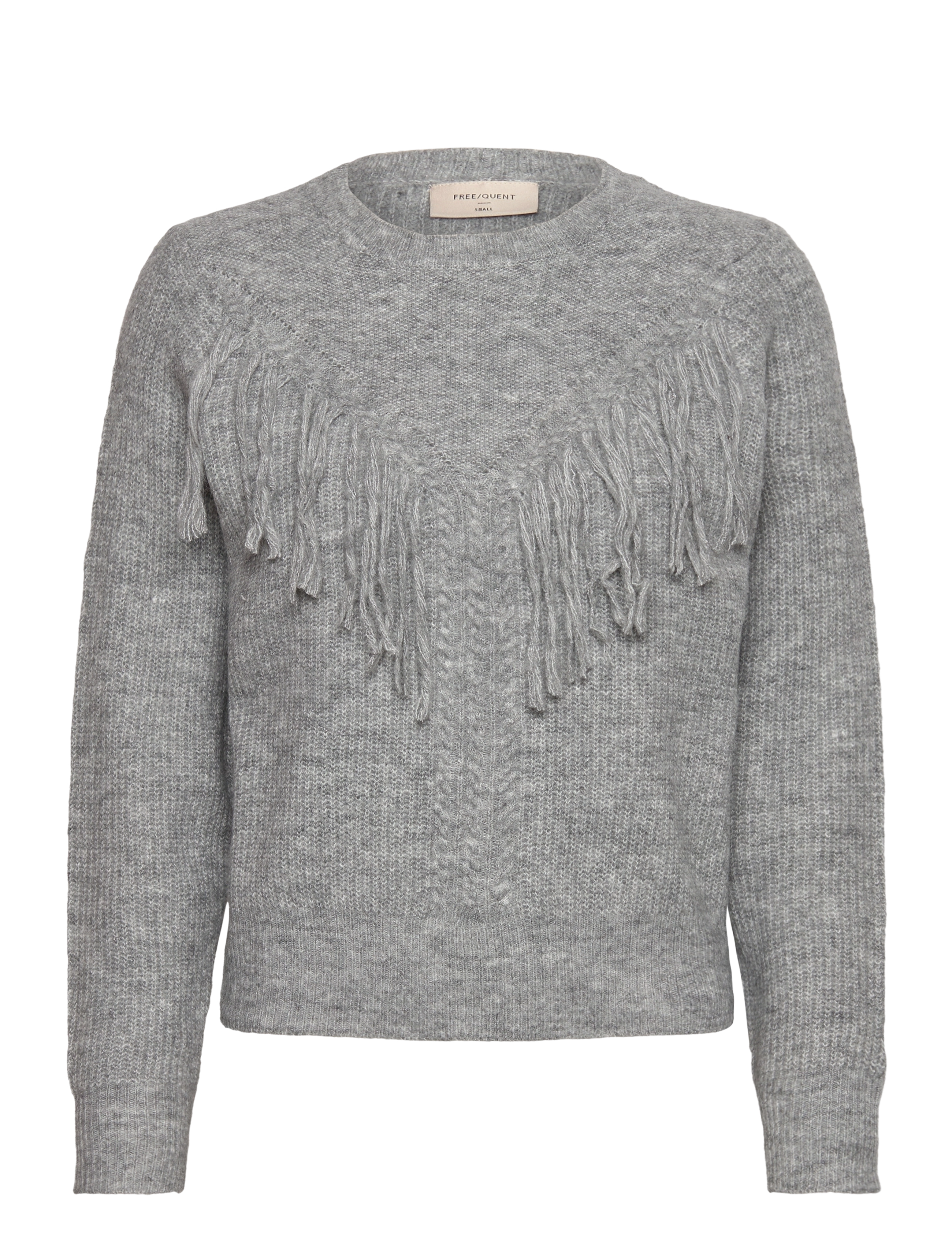 FREE/QUENT Fqfringe-Pullover Grau - XL - Damen