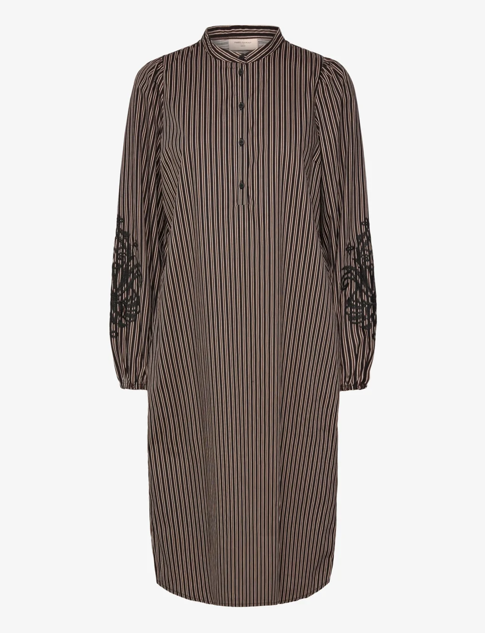 FREE/QUENT - Dress - skjortklänningar - coffee bean w. black - 1