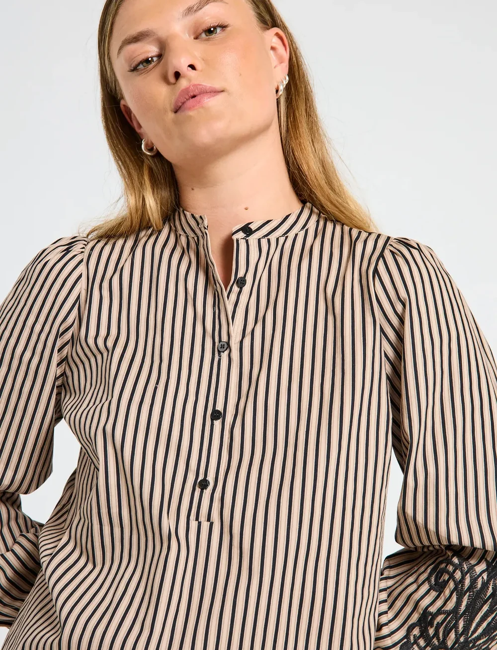 FREE/QUENT - Dress - skjortklänningar - coffee bean w. black - 0