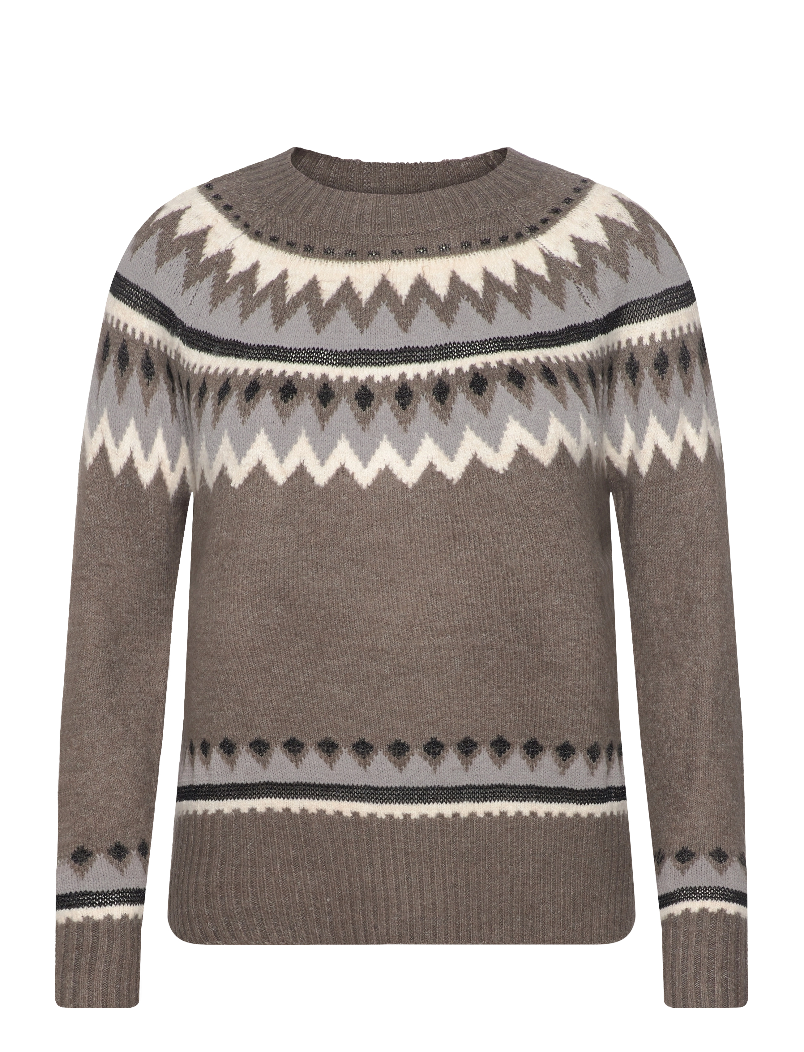 FQMAYFAIR-PULLOVER - MOREL MEL. W. MED. GREY MEL.