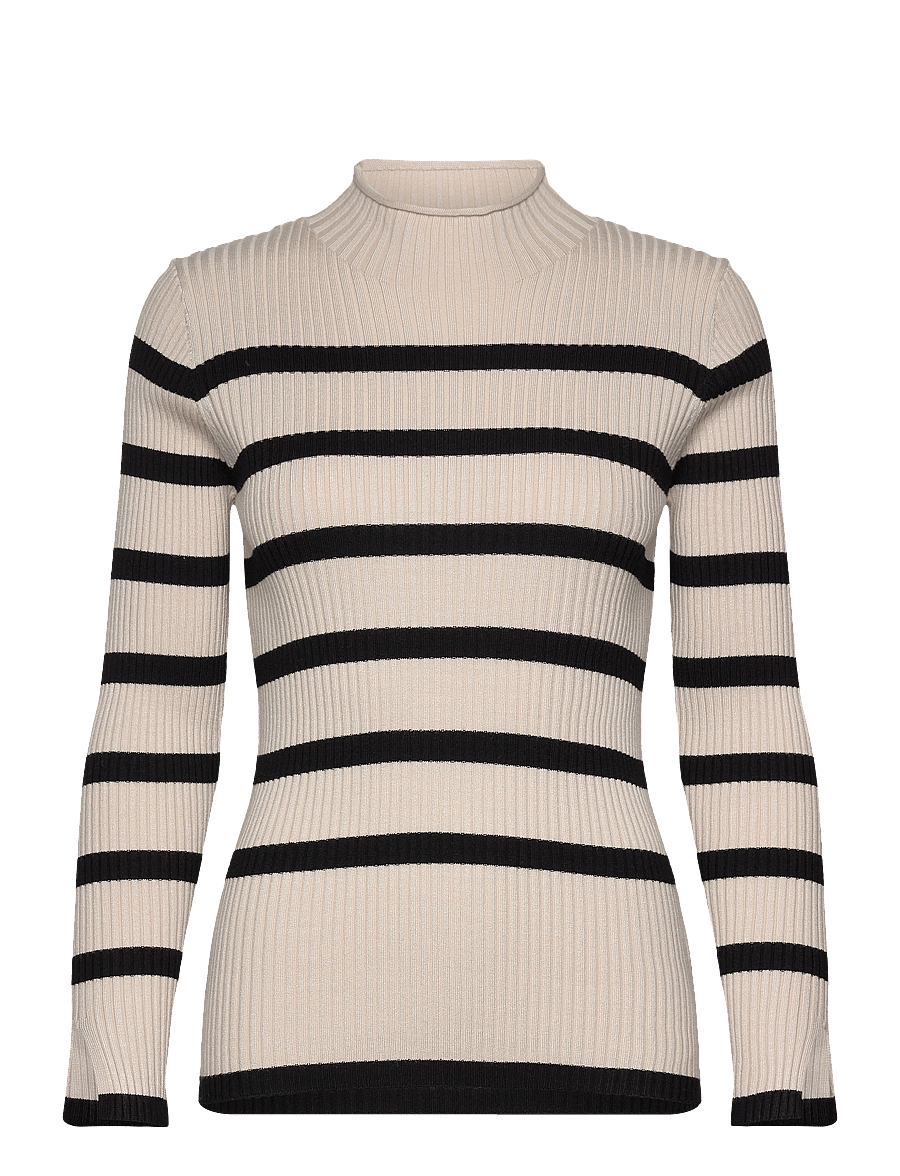 FREE/QUENT - FQMANDY-PULLOVER - striktrøjer - moonbeam w. black - 1