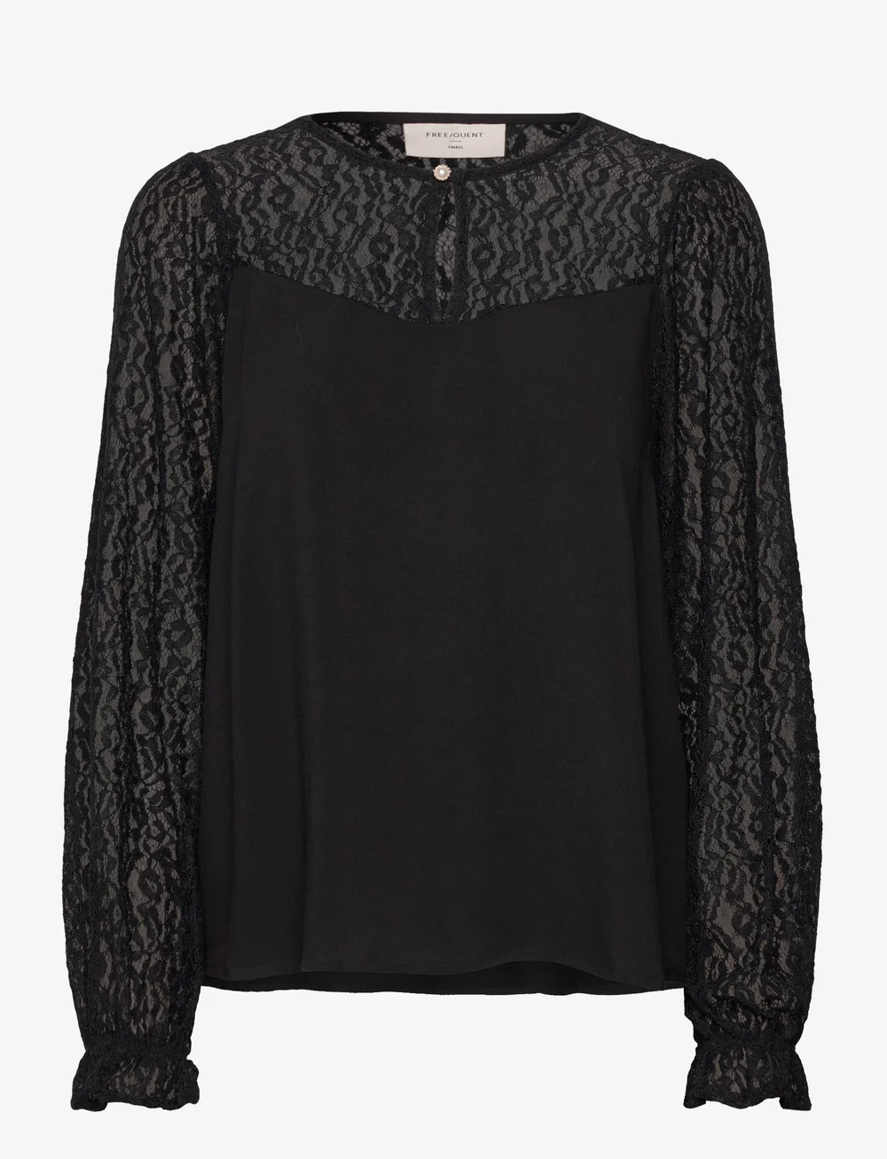 FREE/QUENT - FQVIALIPA-BLOUSE - long sleeved blouses - black - 0