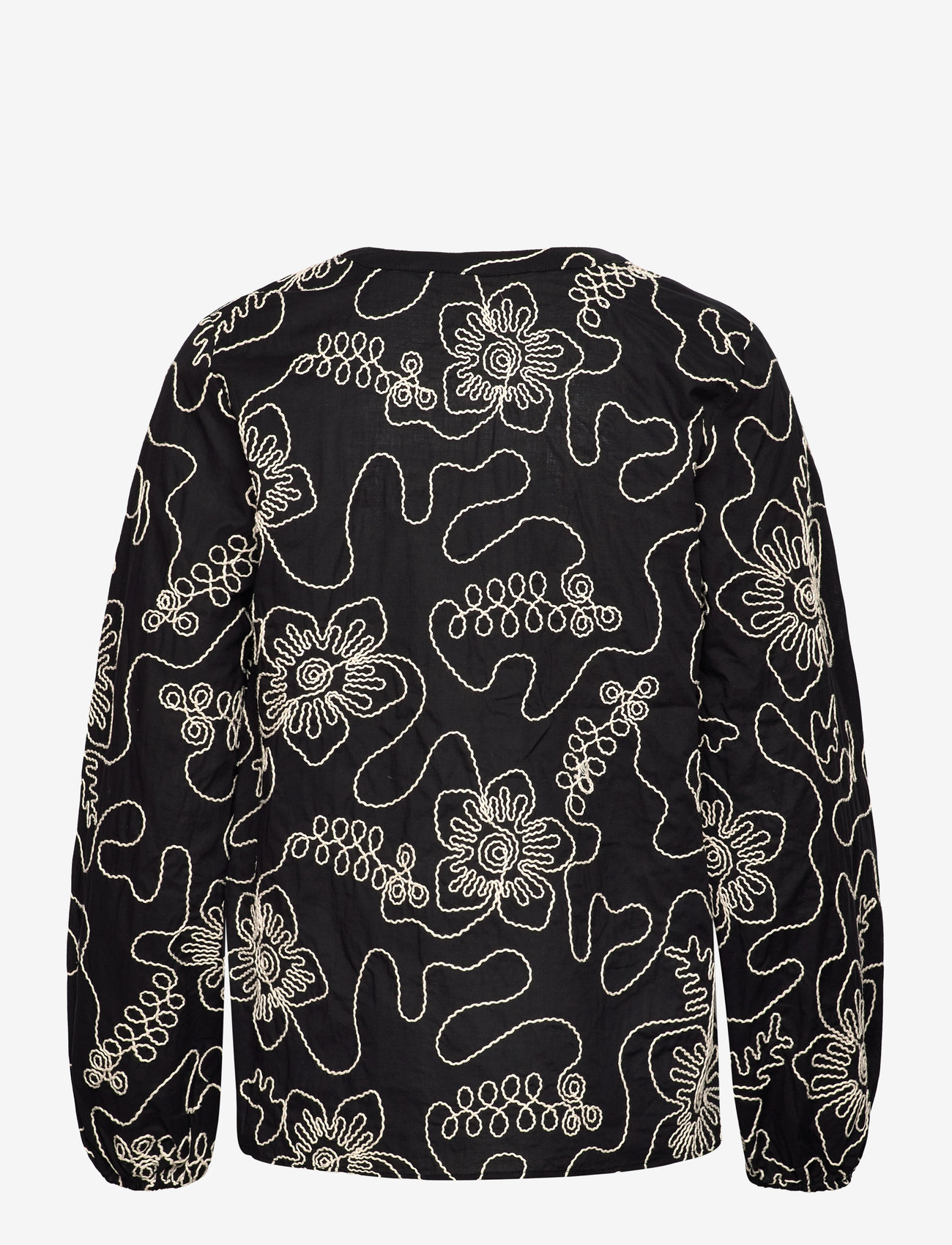 FREE/QUENT - FQBIMDI-BLOUSE - langærmede bluser - black w. star off-white - 1