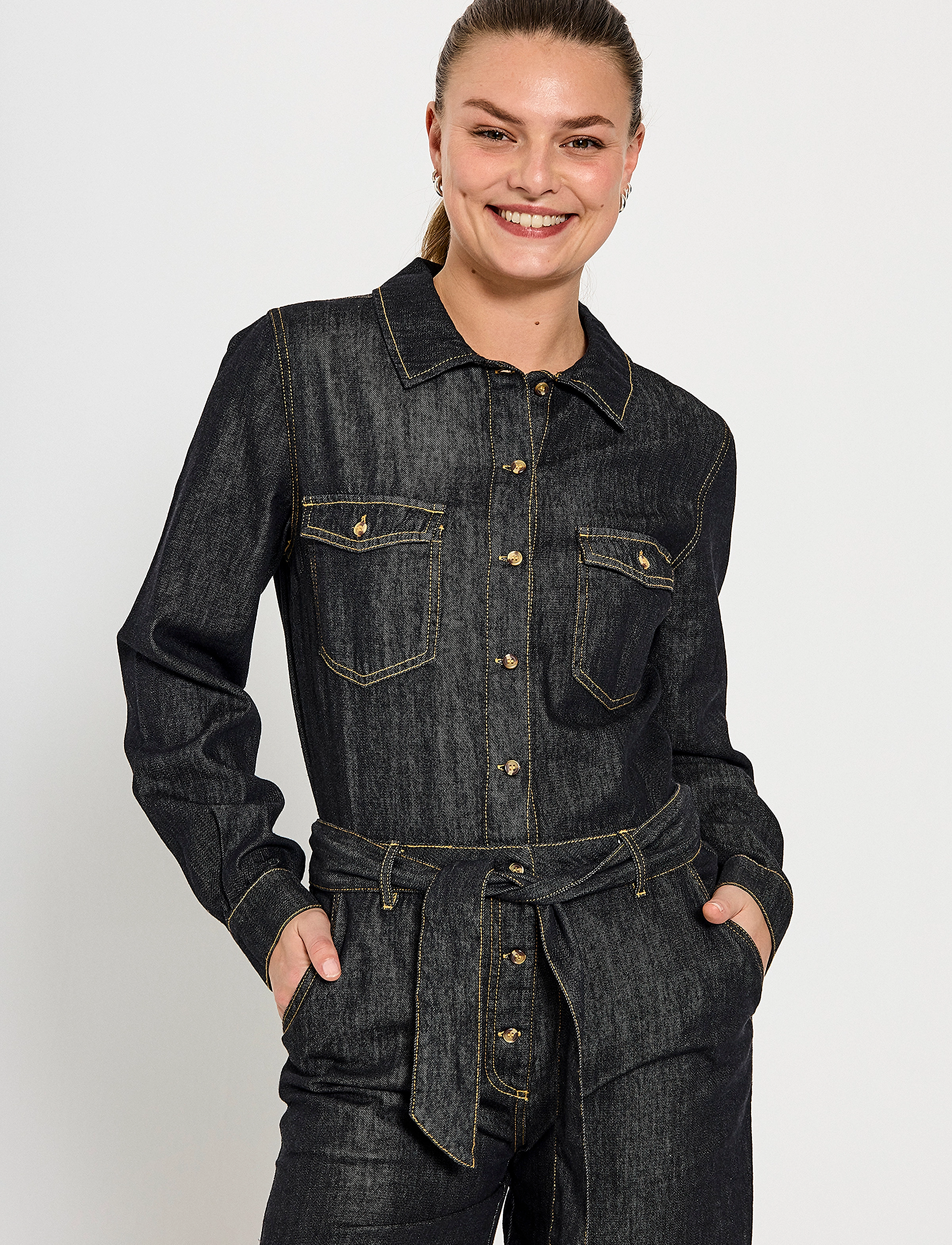 FREE/QUENT - Jumpsuit - black denim - 3