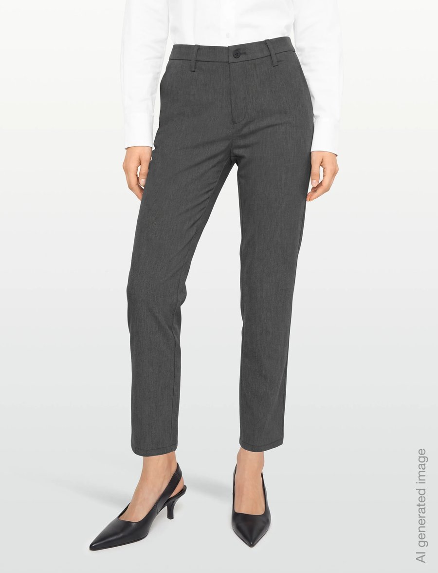 FREE/QUENT - FQMAYA-PANTS - straight leg trousers - dark grey melange - 3