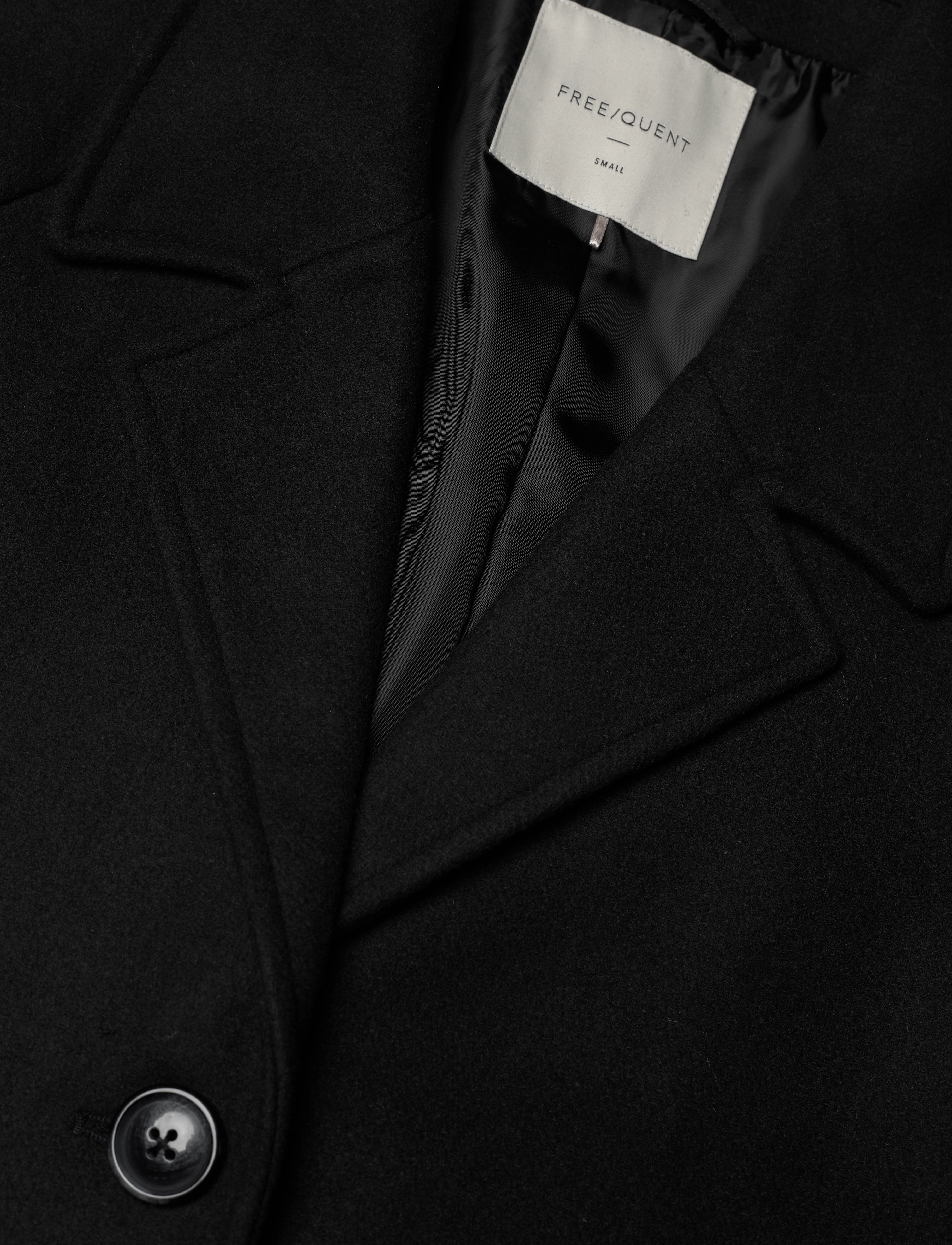 FREE/QUENT - FQMELLON-JACKET - wełniane płaszcze - black - 2