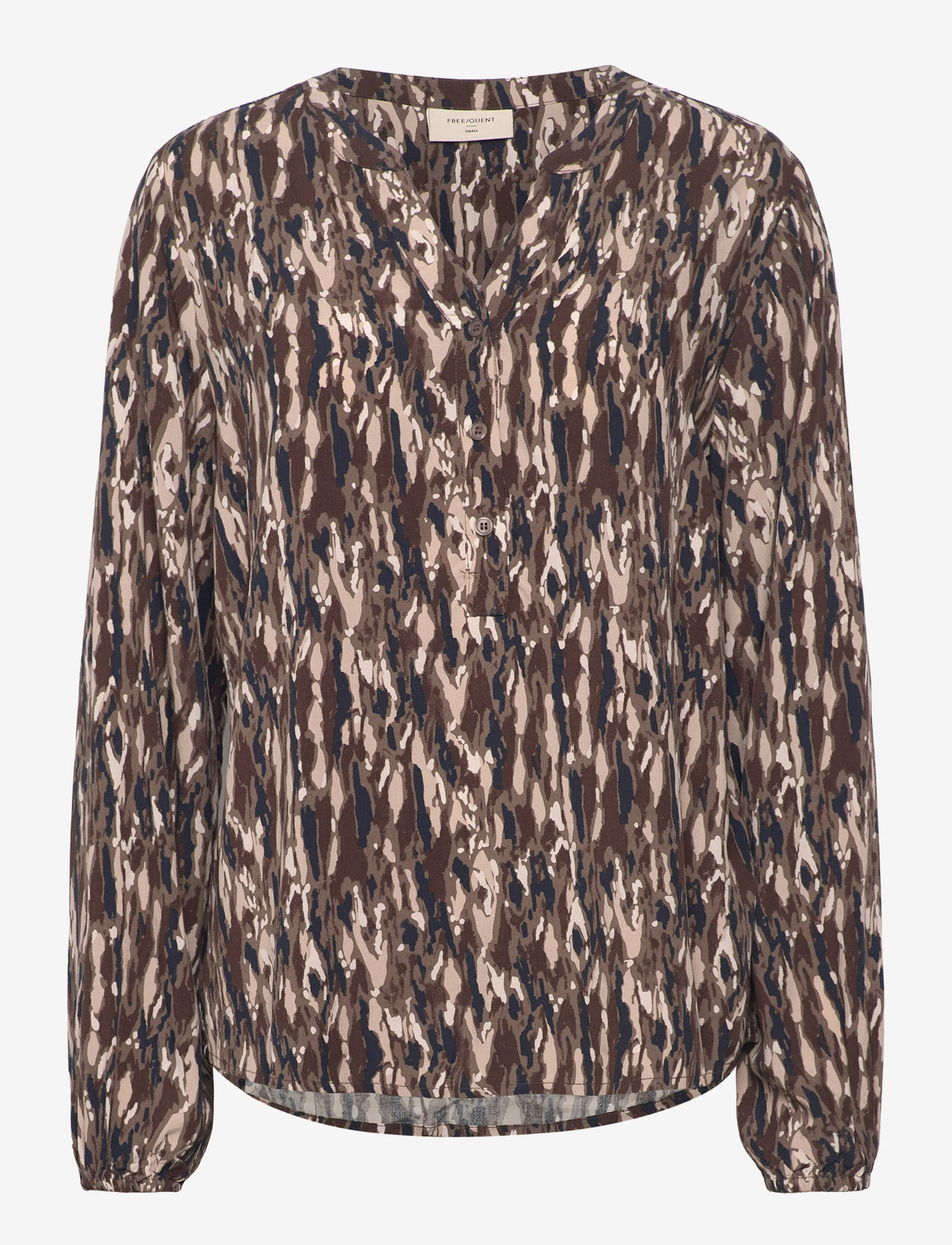 FREE/QUENT - FQADNEY-BLOUSE - bluzki z długimi rękawami - simply taupe w. navy blazer - 0