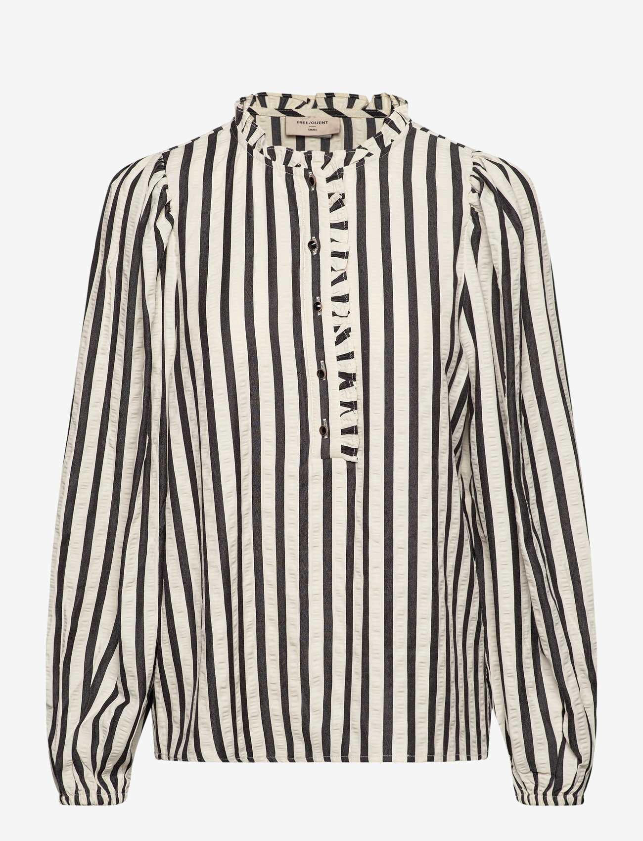 FREE/QUENT - FQNOTO-BLOUSE - langærmede bluser - star off-white w. black - 1