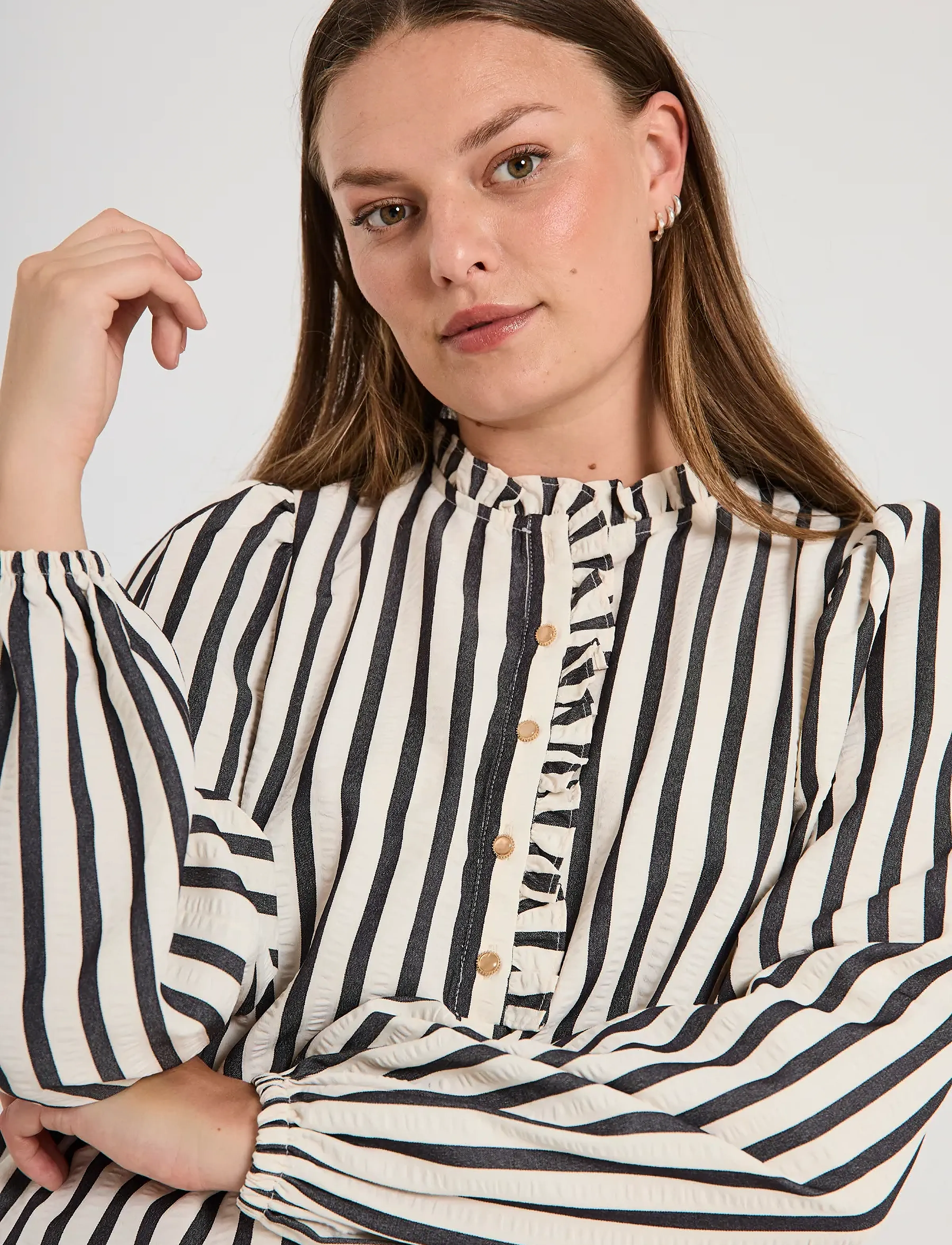 FREE/QUENT - FQNOTO-BLOUSE - blouses met lange mouwen - star off-white w. black - 4