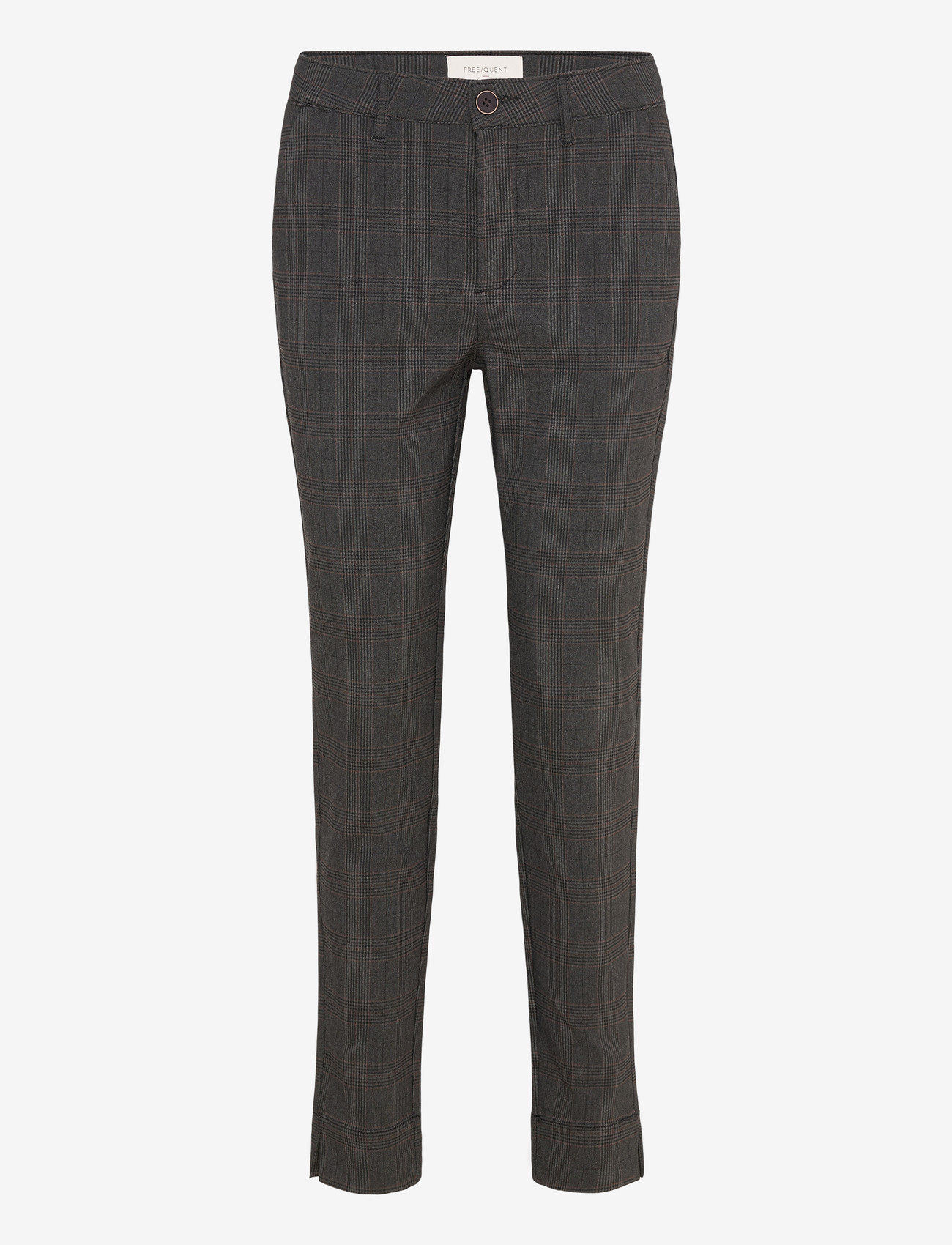 FREE/QUENT - FQREX-PANTS - kitsalõikelised püksid - dark grey mel. w. black - 0