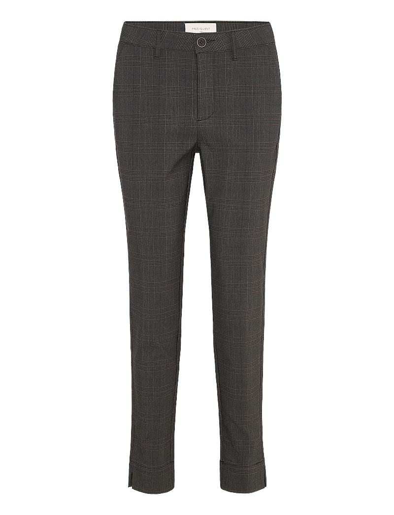 FREE/QUENT - FQREX-PANTS - kitsalõikelised püksid - dark grey mel. w. black - 0