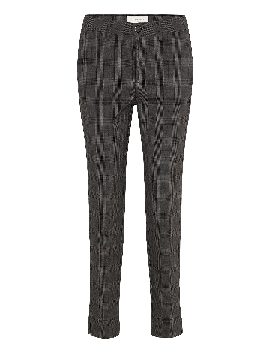 FREE/QUENT - FQREX-PANTS - slim fit bukser - dark grey mel. w. black - 0
