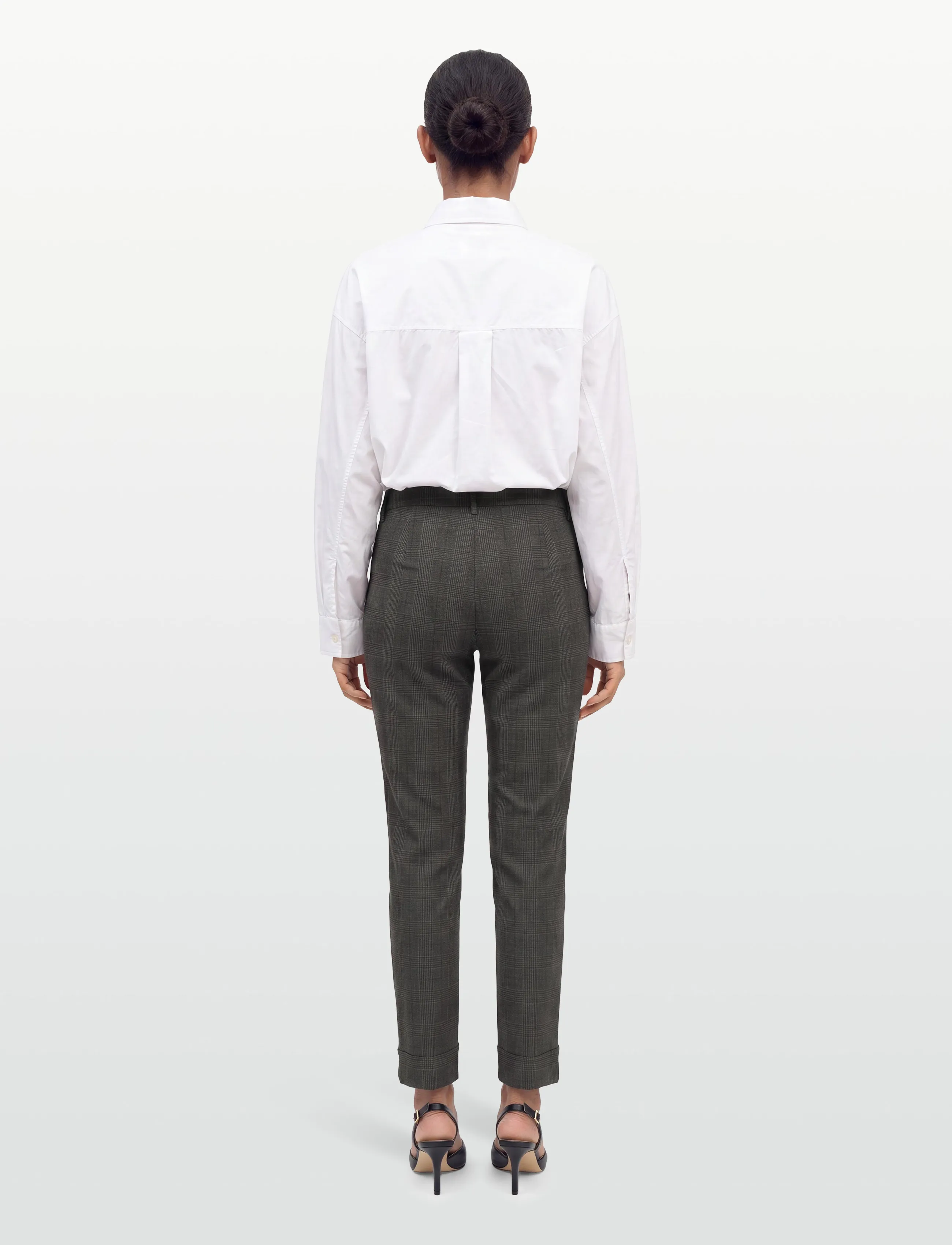 FREE/QUENT - FQREX-PANTS - slim fit-byxor - dark grey mel. w. black - 4