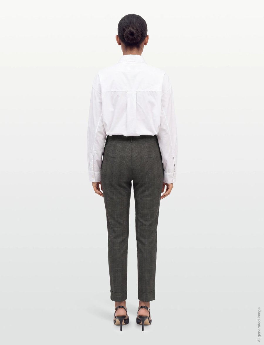 FREE/QUENT - FQREX-PANTS - slim fit-byxor - dark grey mel. w. black - 4