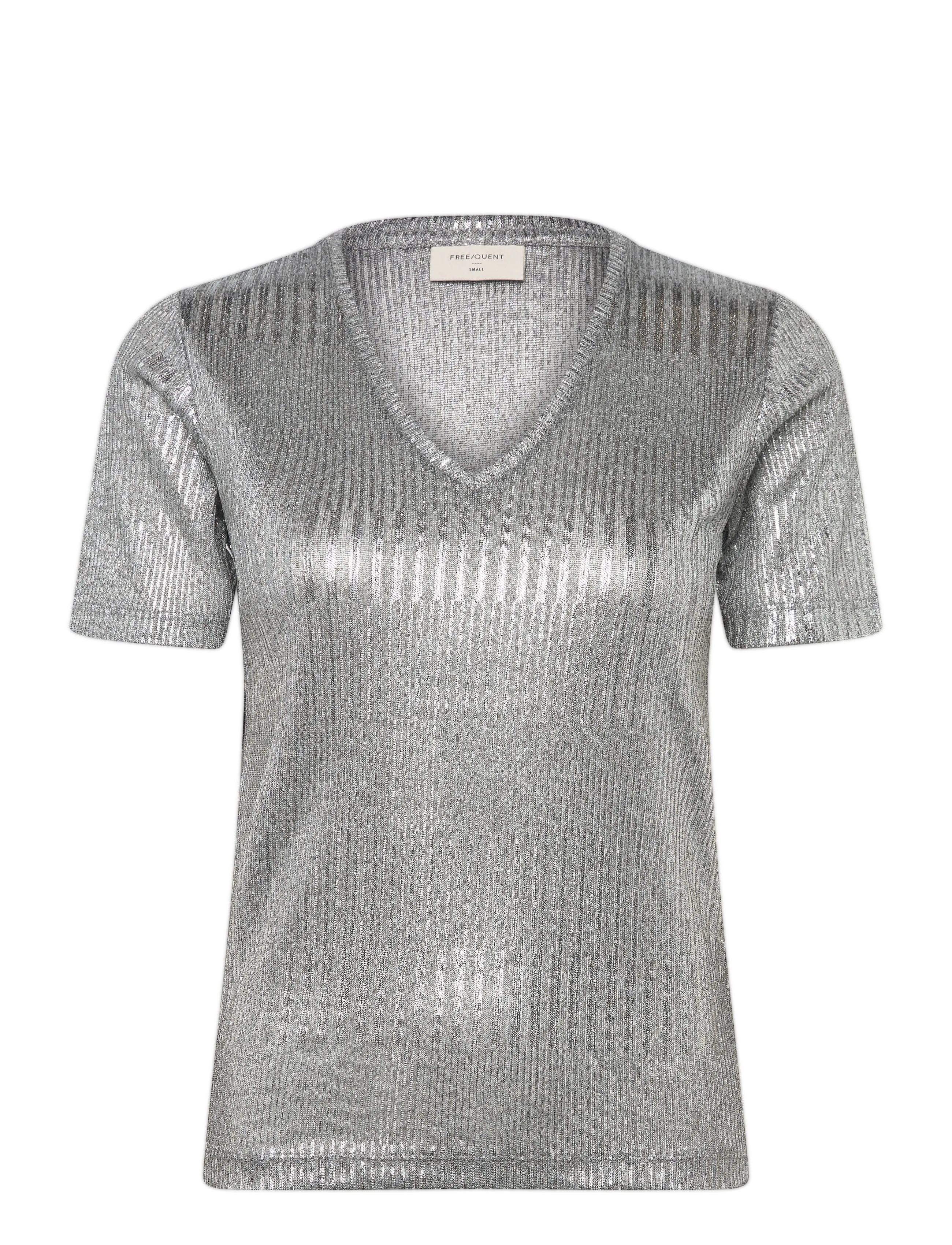FREE/QUENT Fqmatter-Tee Silber - S - Damen