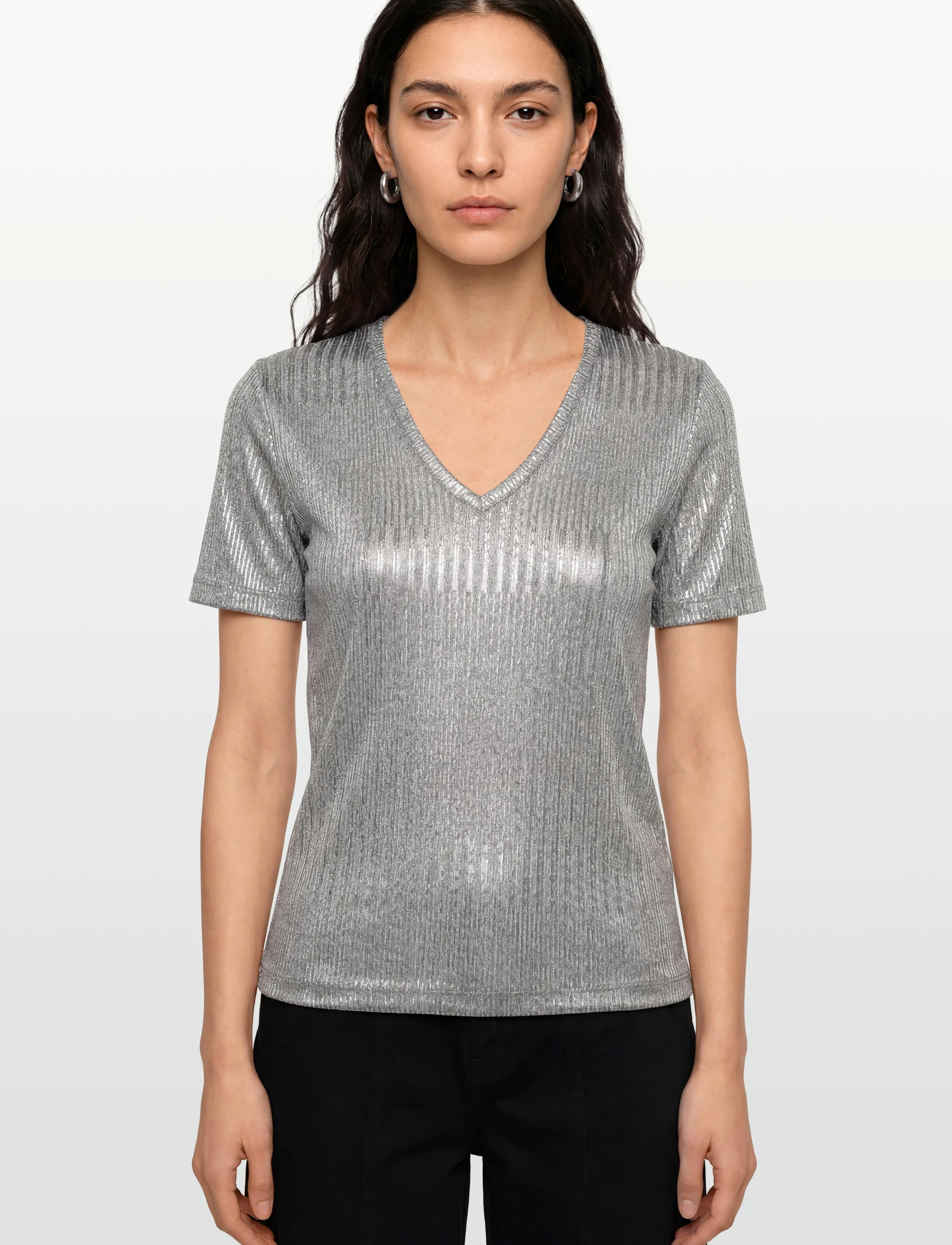 FREE/QUENT - FQMATTER-TEE - t-shirts - medium grey mlg. - 3