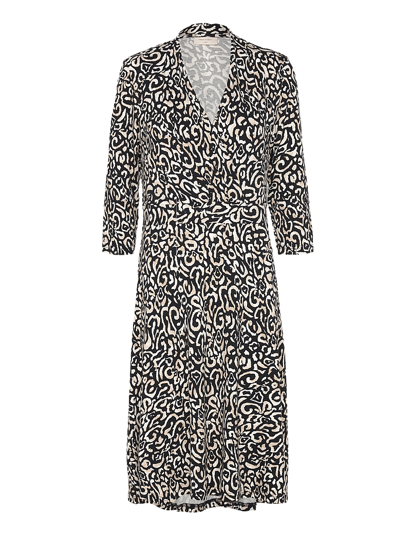 FREE/QUENT - FQANNE-DRESS - wickelkleider - black w. star off-white - 0