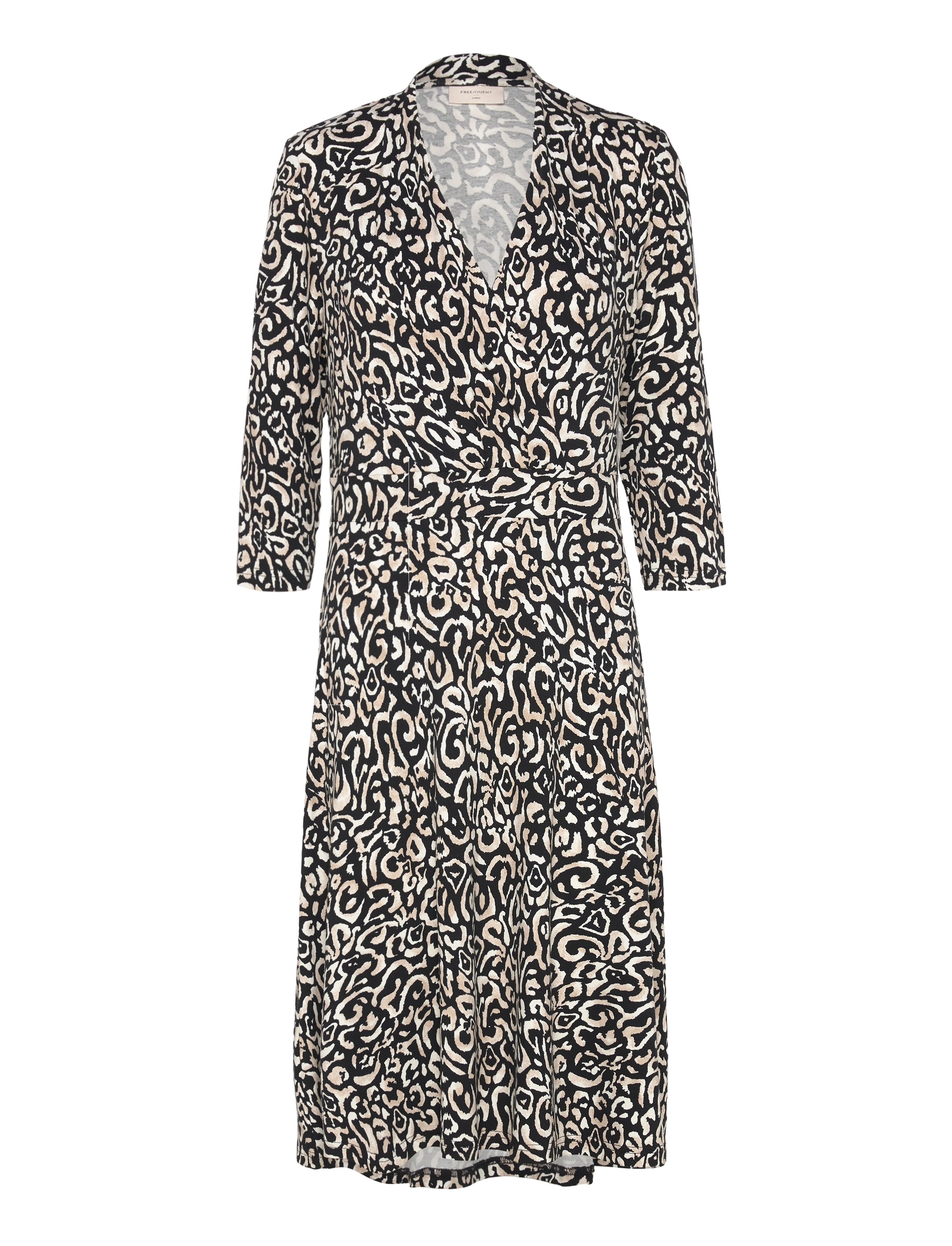 FREE/QUENT FQANNE-DRESS - Kampagne - BLACK W. STAR OFF-WHITE / black