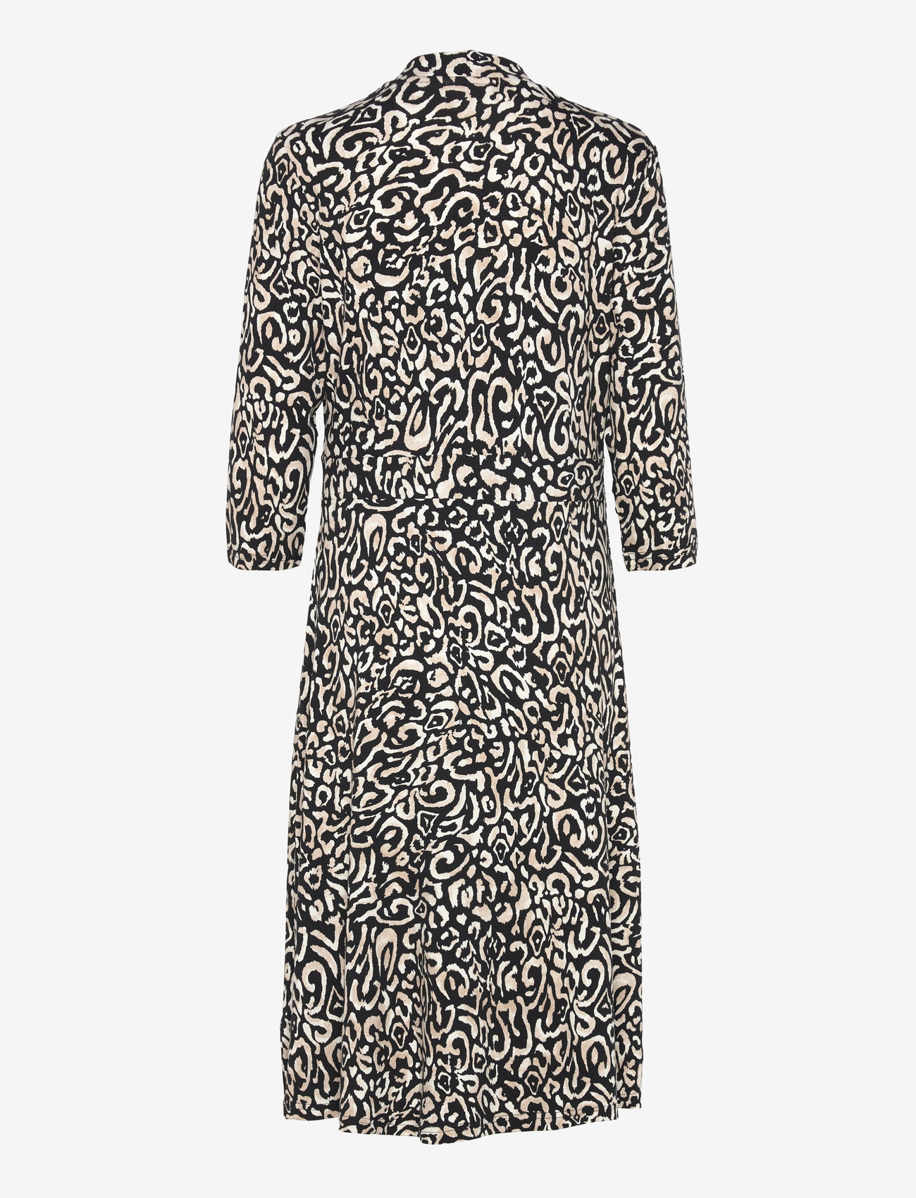 FREE/QUENT - FQANNE-DRESS - kleitas ar pārlikumu - black w. star off-white - 1