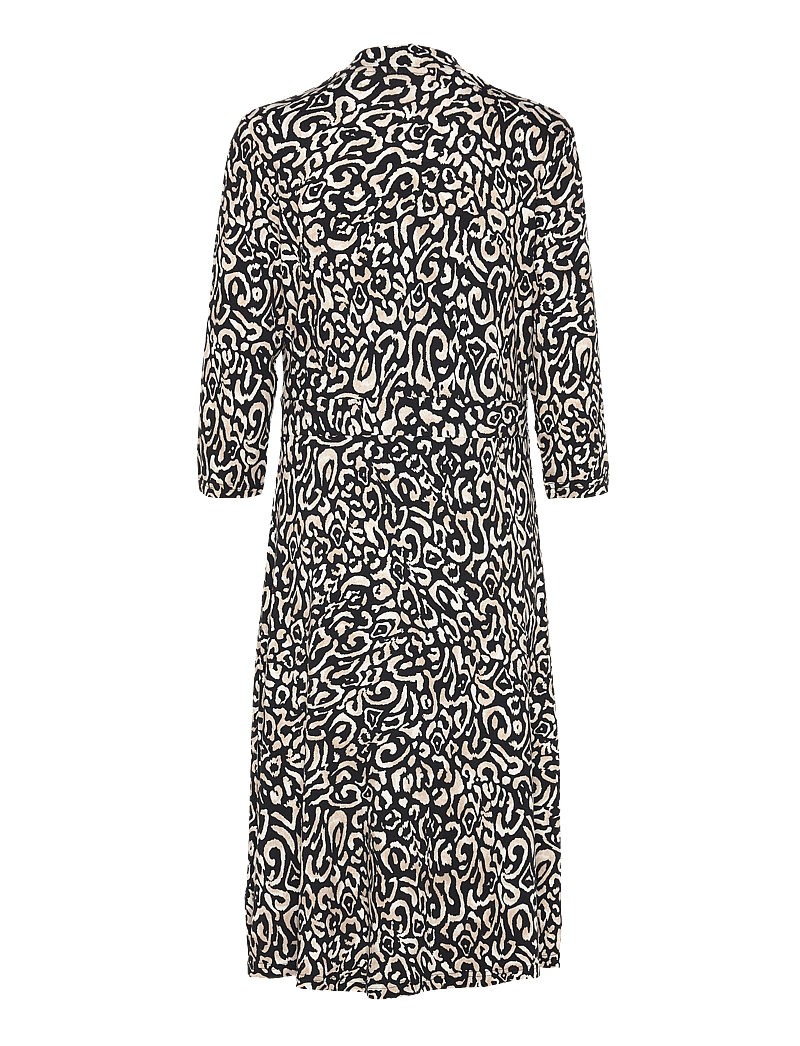 FREE/QUENT - FQANNE-DRESS - wickelkleider - black w. star off-white - 1