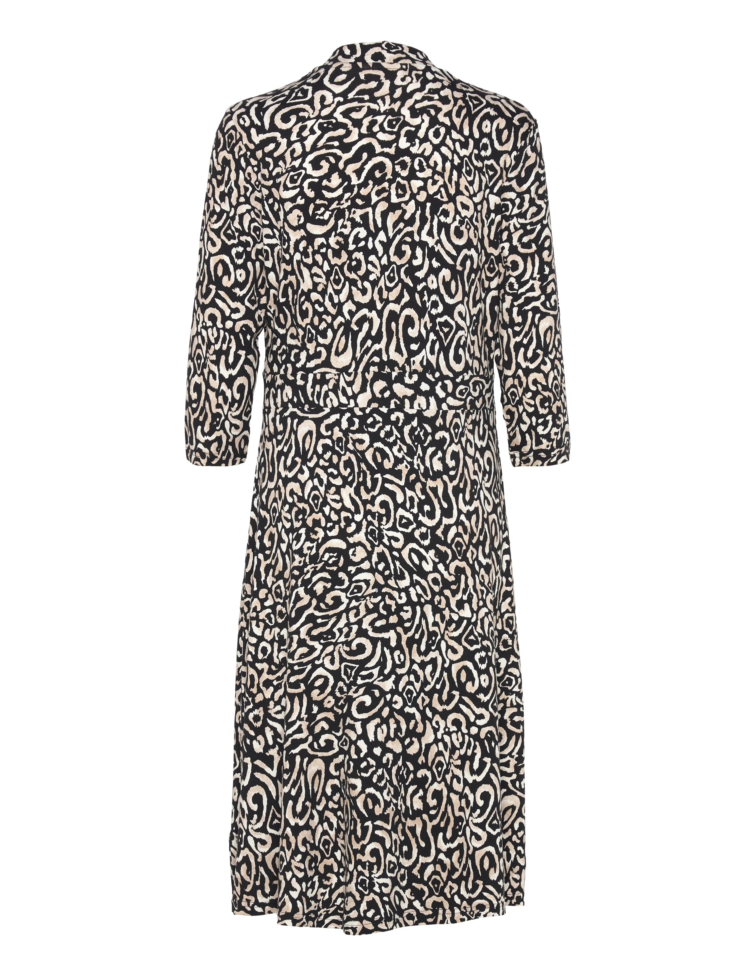 FREE/QUENT - FQANNE-DRESS - slå-om-kjoler - black w. star off-white - 1