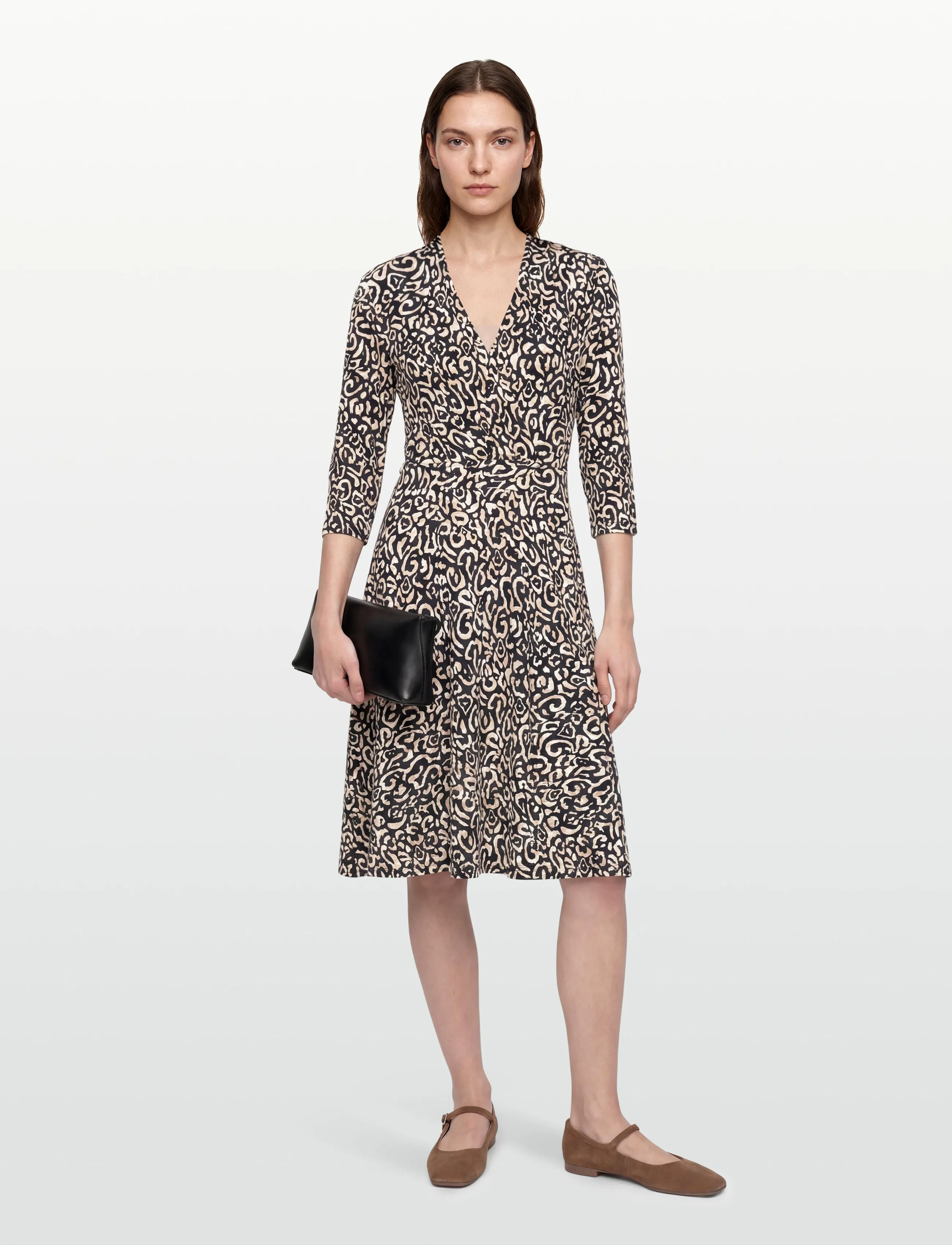 FREE/QUENT - FQANNE-DRESS - wickelkleider - black w. star off-white - 0