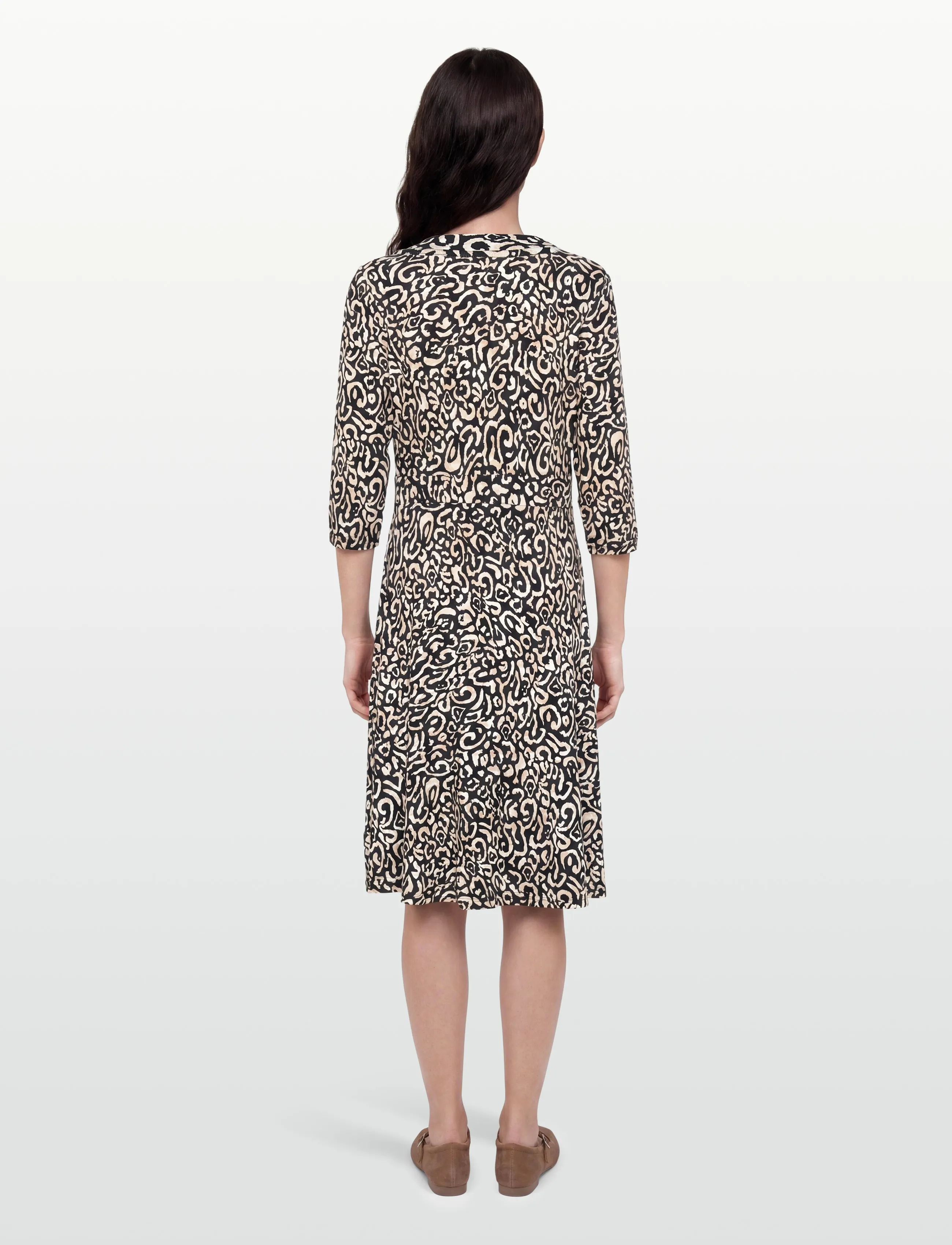 FREE/QUENT - FQANNE-DRESS - wickelkleider - black w. star off-white - 4