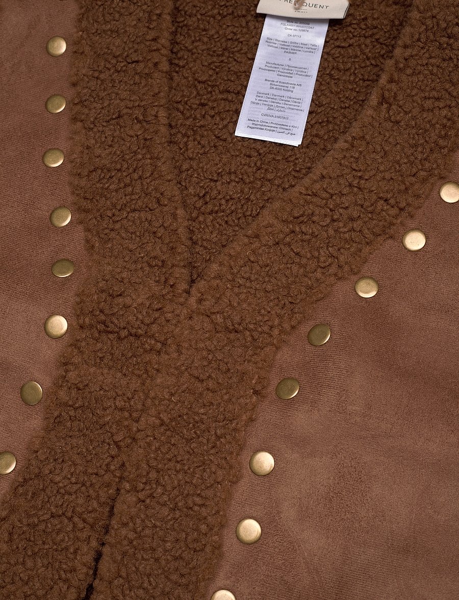 FREE/QUENT - FQLAMBY-WAISTCOAT - faux fur jakker - partridge - 2