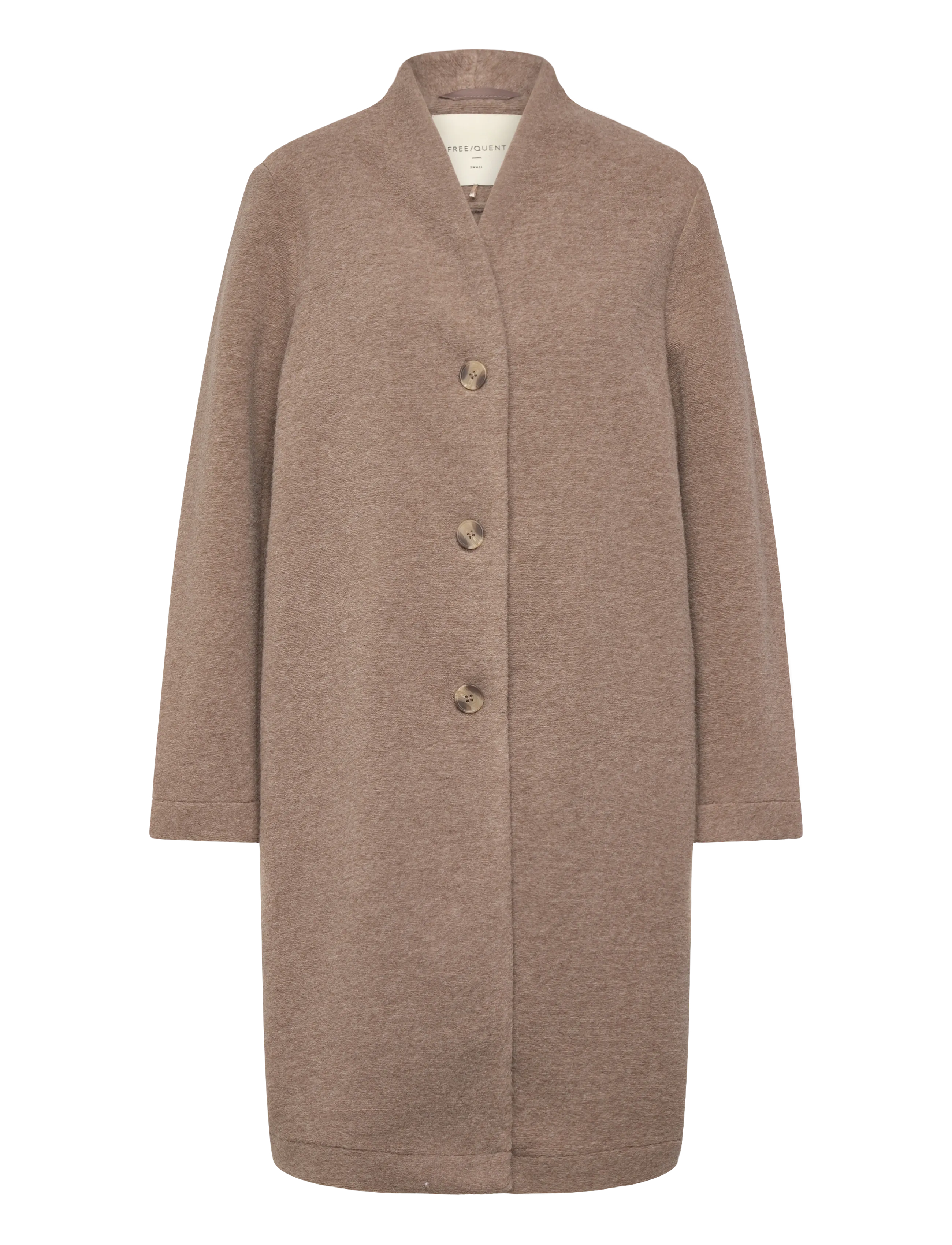 FREE/QUENT FQNOELLE-JACKET - Kerged mantlid - SILVER MINK MELANGE / beige