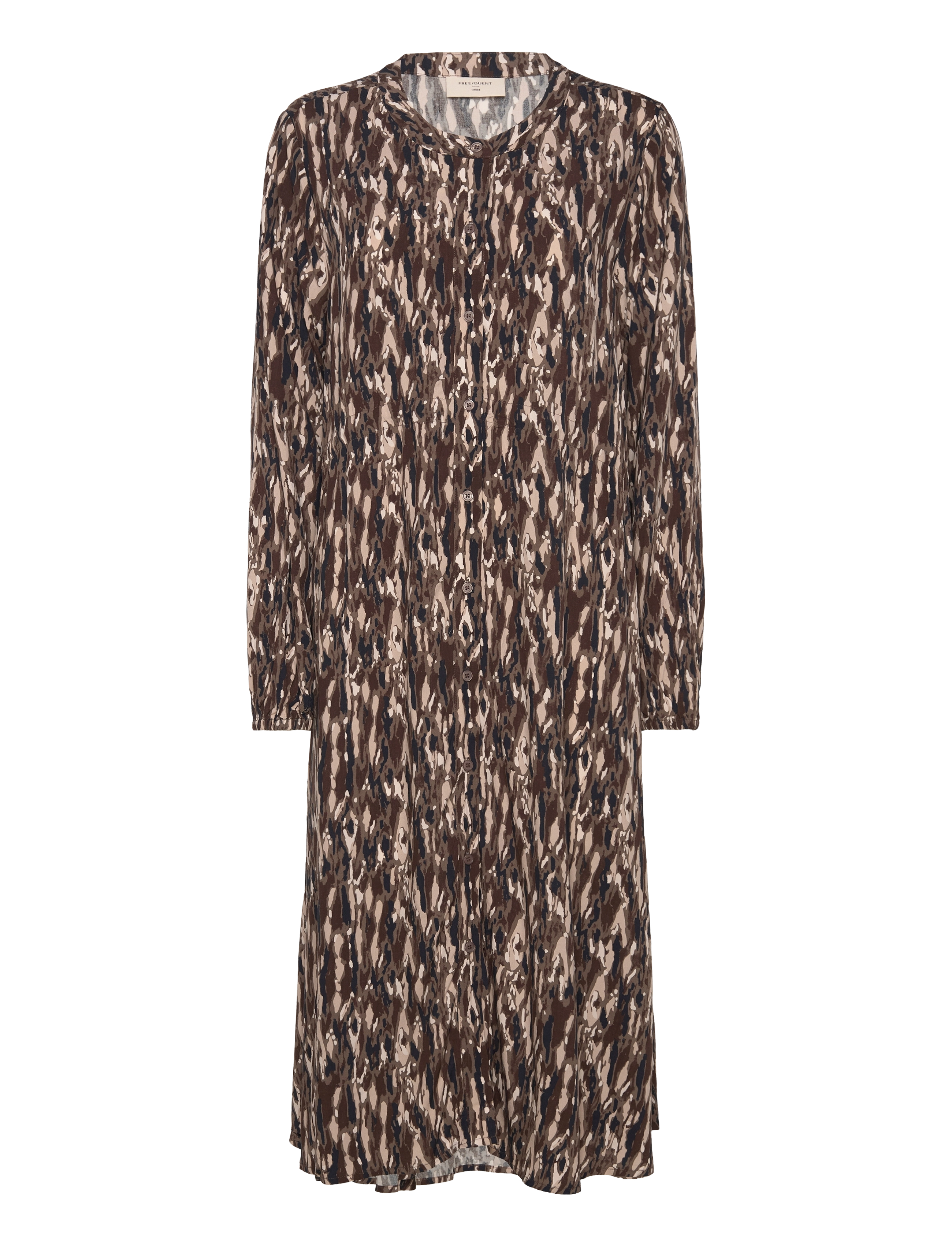 FREE/QUENT FQADNEY-DRESS - Kjoler - SIMPLY TAUPE W. NAVY BLAZER / brown