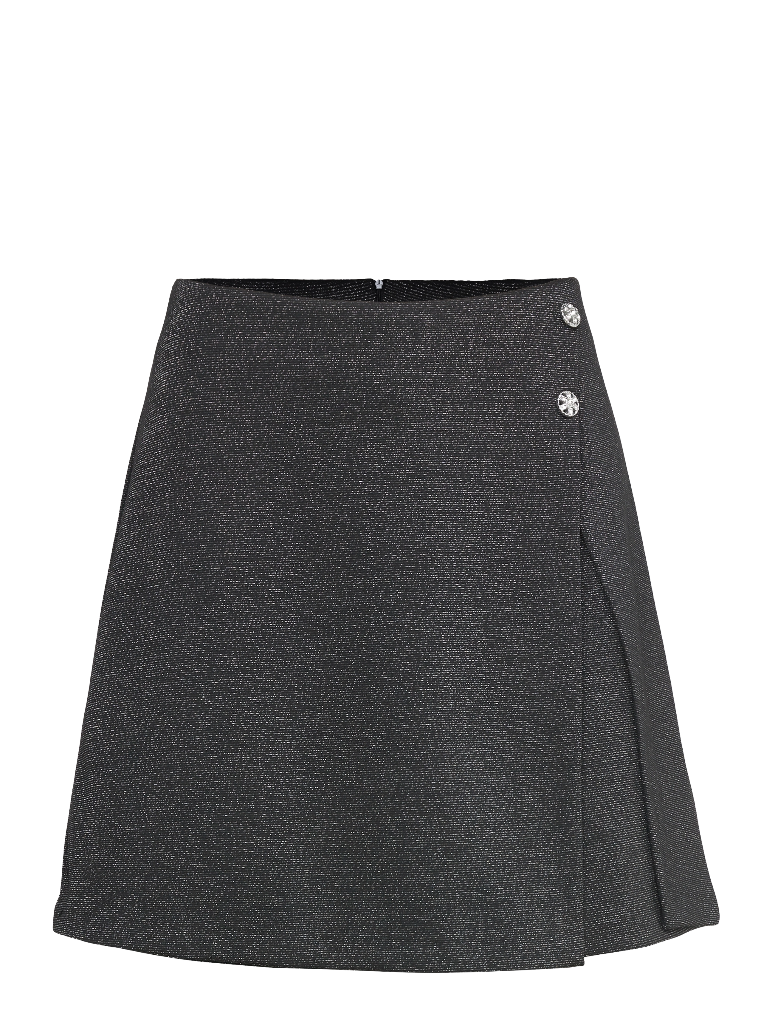 FREE/QUENT FQNANNILUX-SKIRT - Nederdele - BLACK W. SILVER / grey