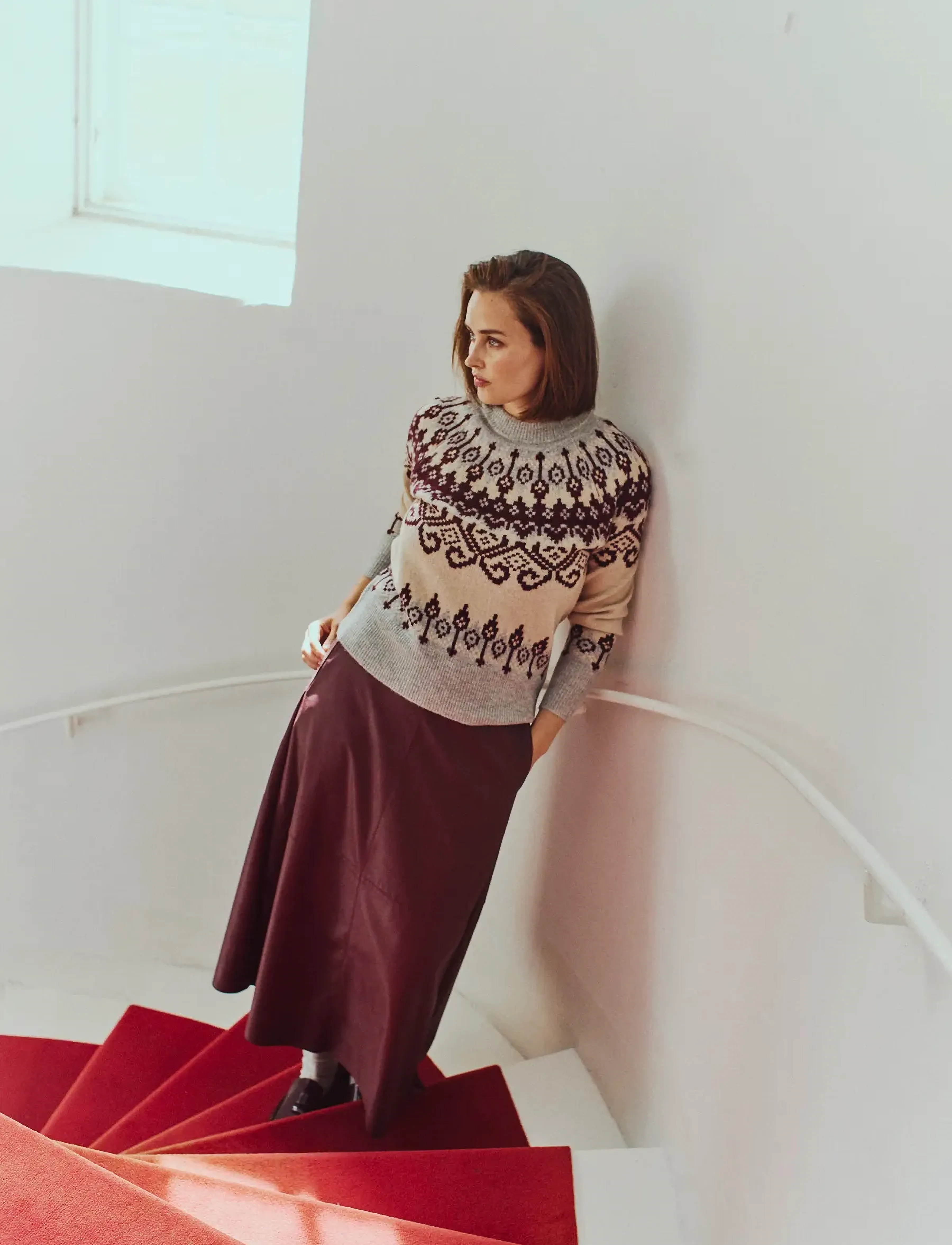 FREE/QUENT Skirt - Seelikud - PORT ROYALE / burgundy