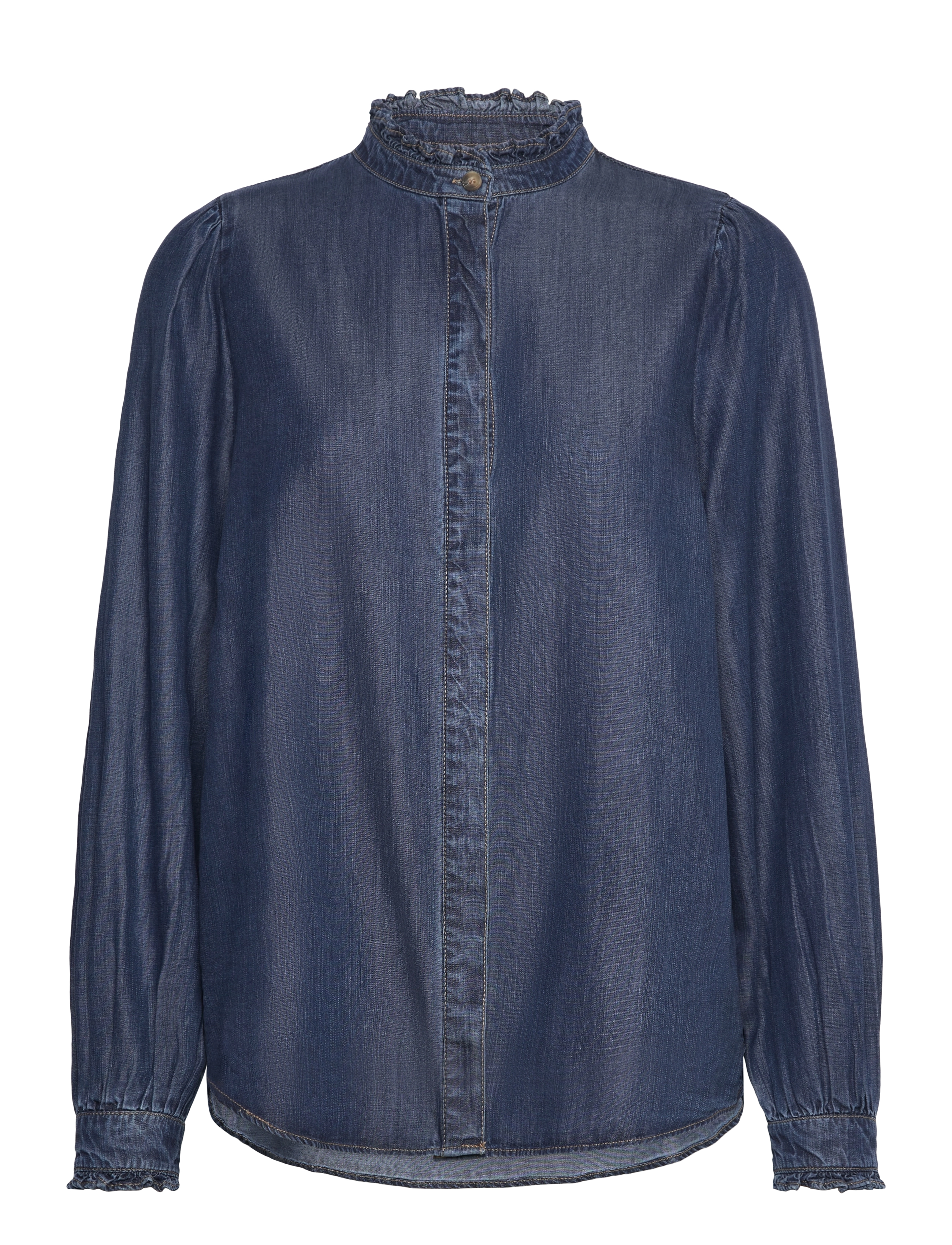 FREE/QUENT Shirt - Tøj - MEDIUM BLUE DENIM / navy