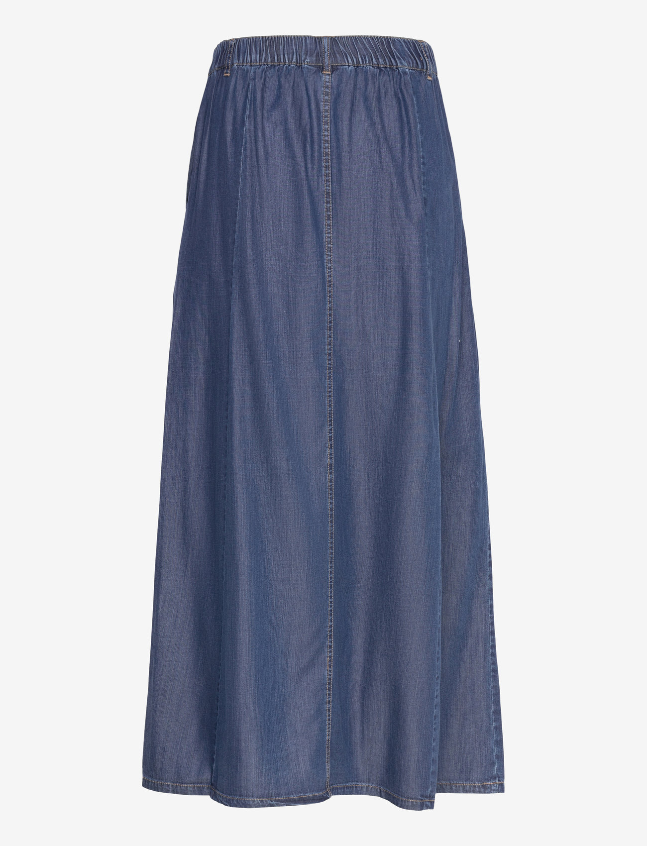 FREE/QUENT - Shirt from Freequent in a soft lyocell material with a denim look. The skirt is - jeanskjolar - medium blue denim - 2