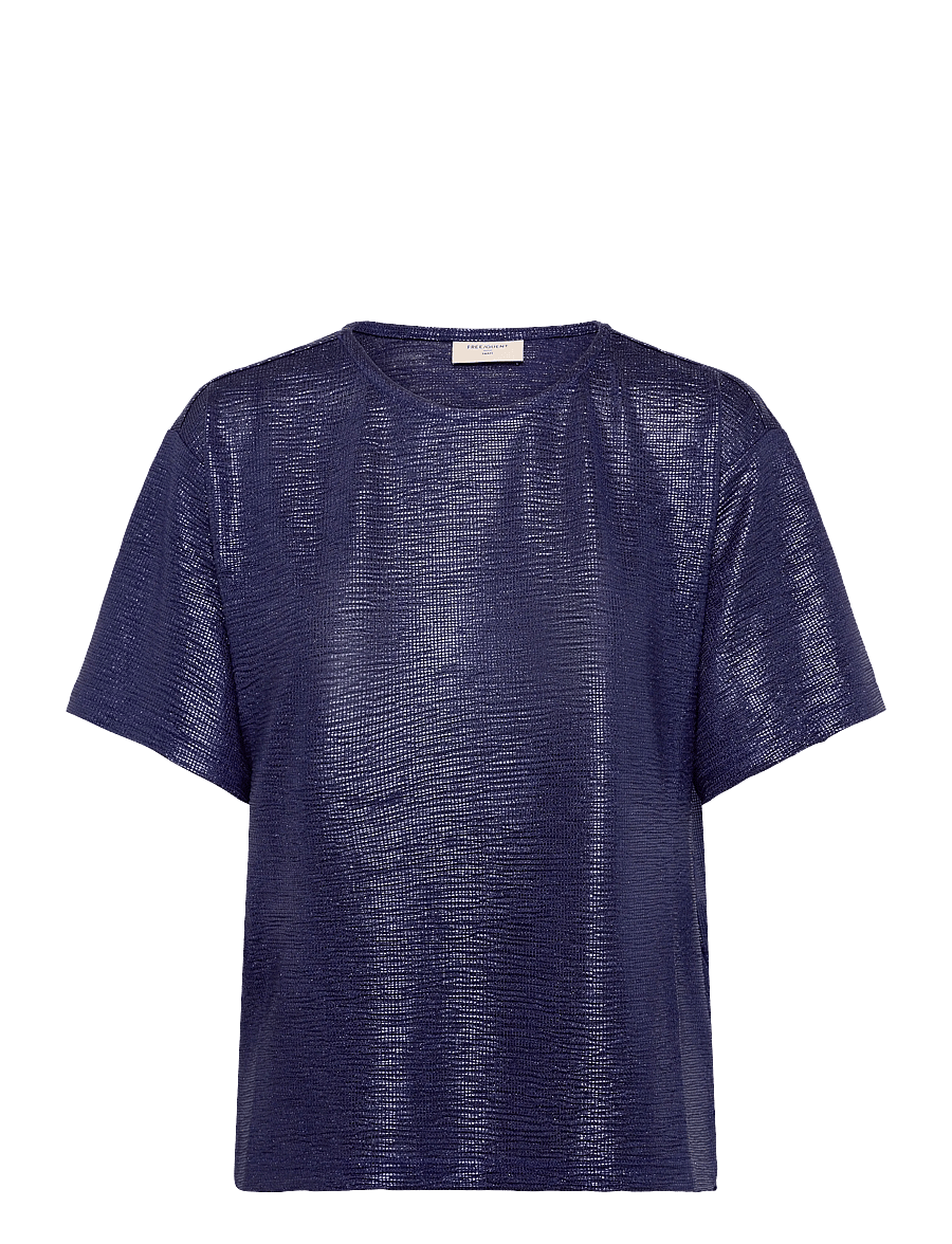 FREE/QUENT - FQSATINA-TEE - kortærmede bluser - patriot blue - 0
