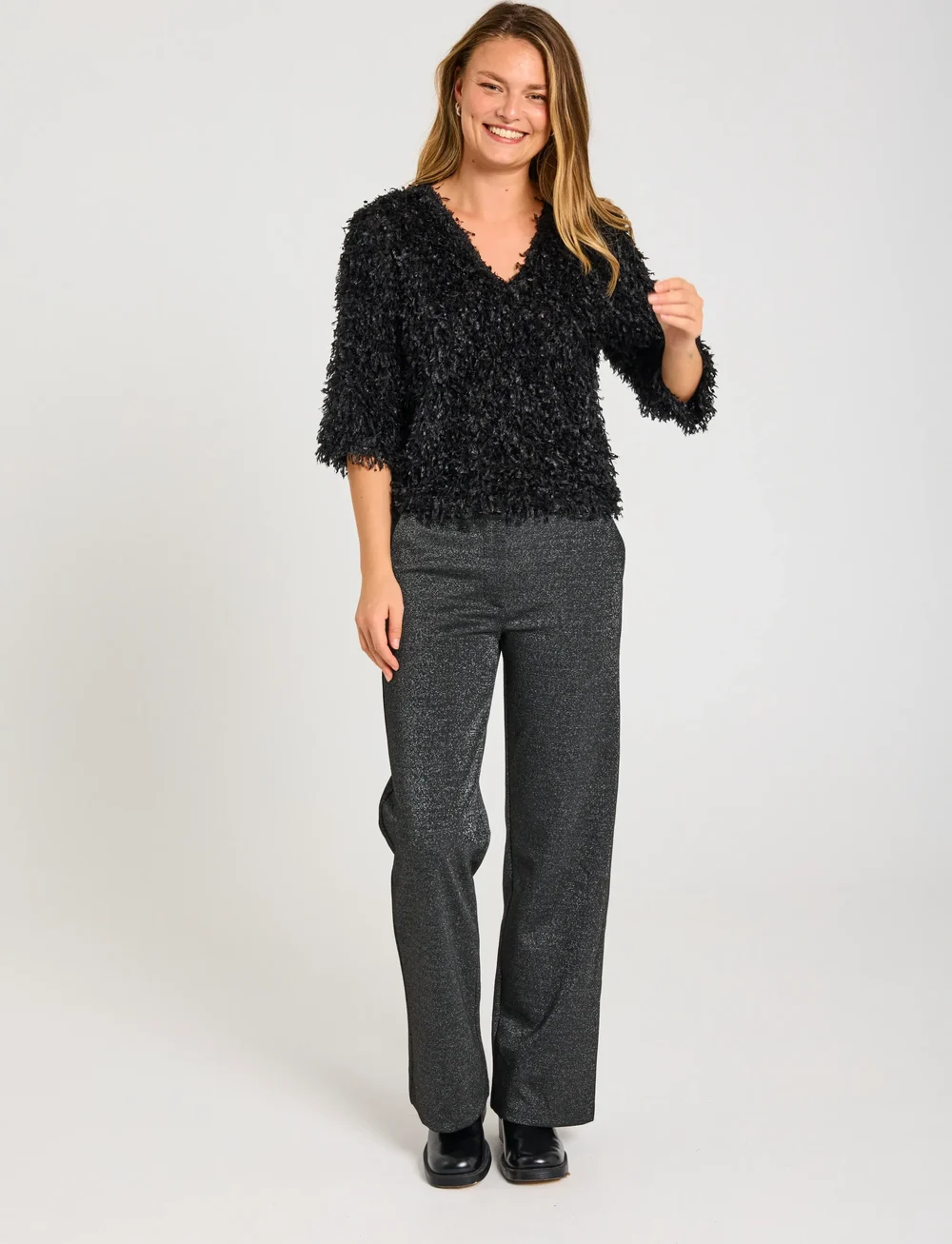 FREE/QUENT - FQBISKA-BLOUSE - short-sleeved blouses - black - 0