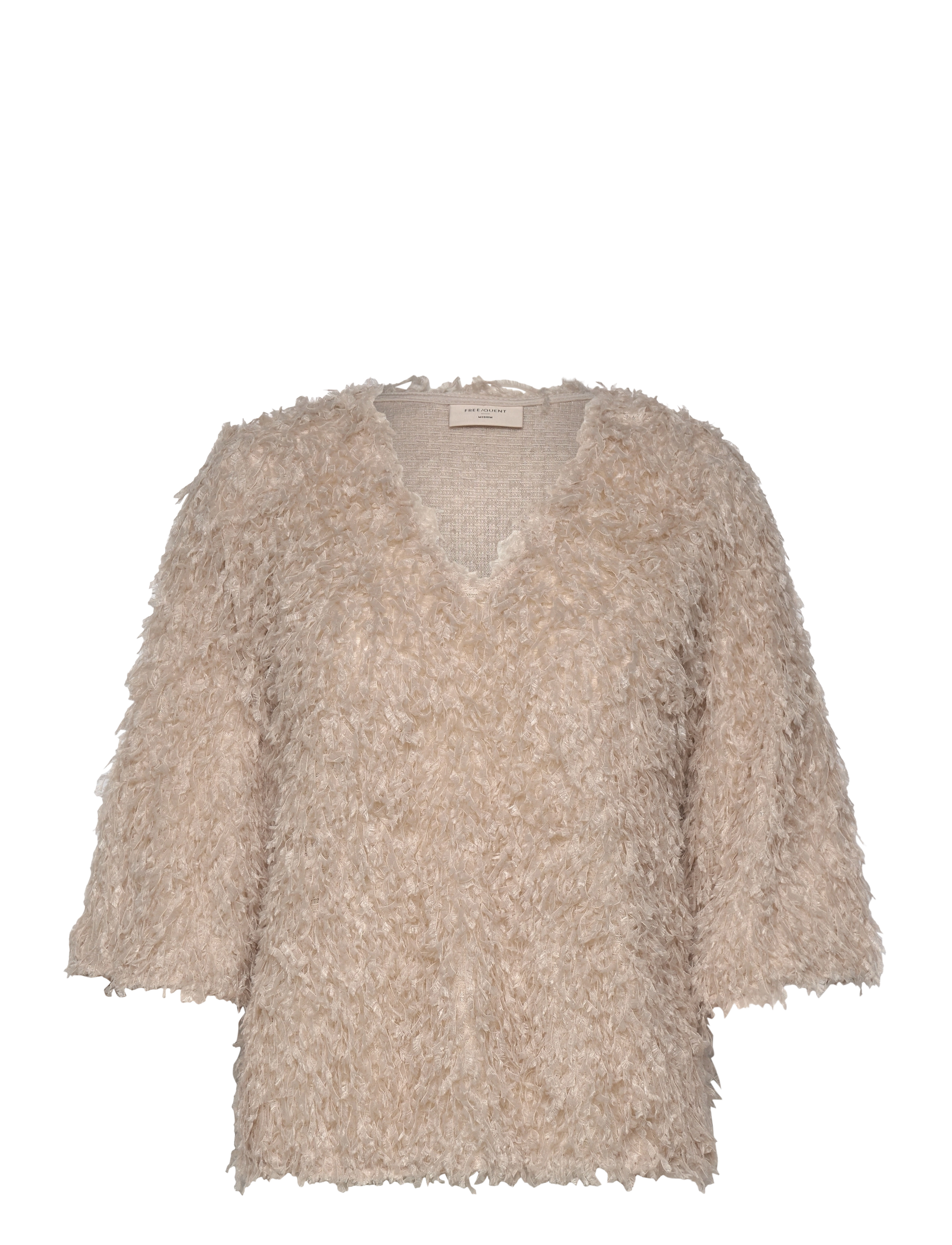 FREE/QUENT Fqnola-Blouse, XL, Beige, Bluser > Kortærmede, Dame
