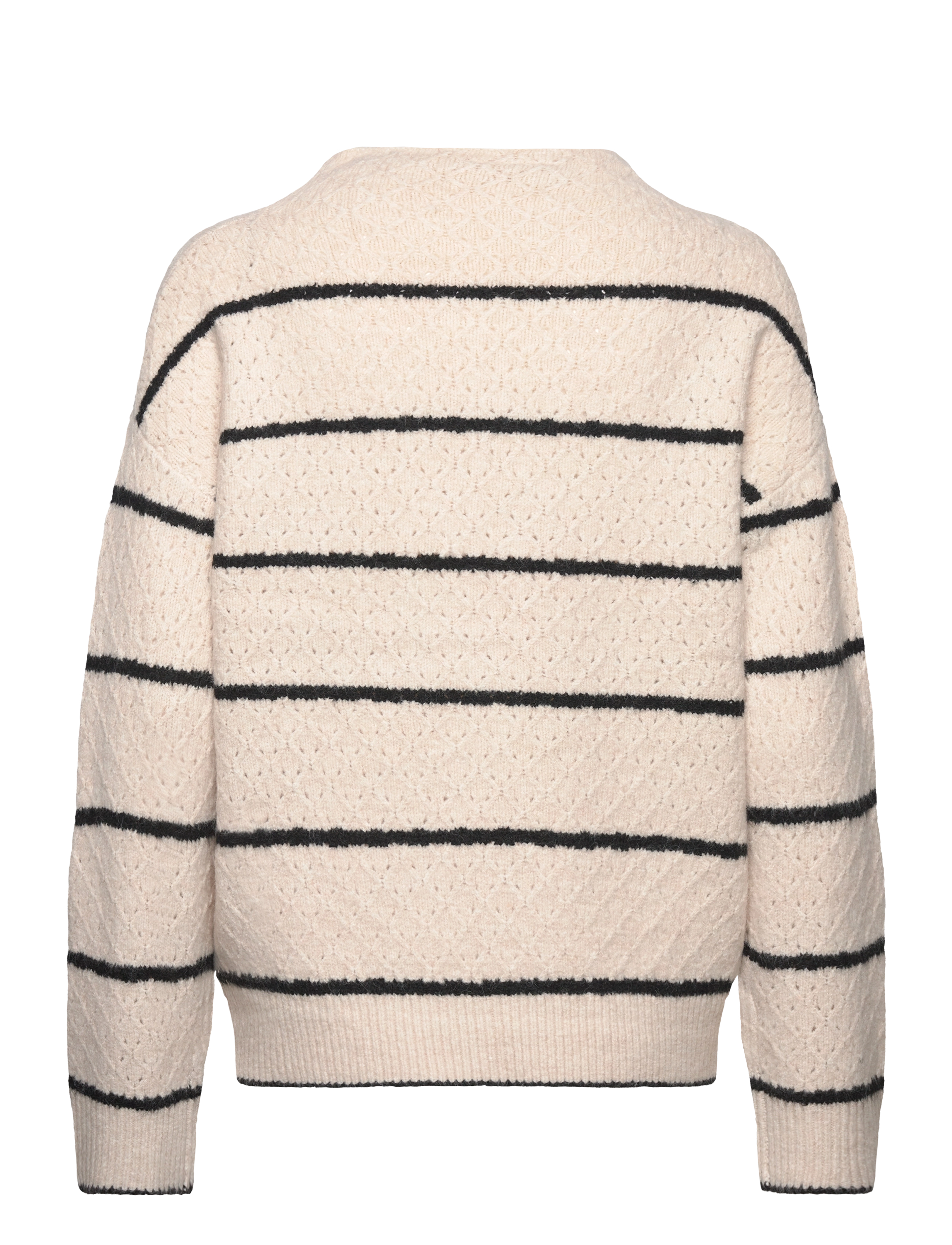 FREE/QUENT - FQHARA-PULLOVER - moonbeam melange w. black - 2