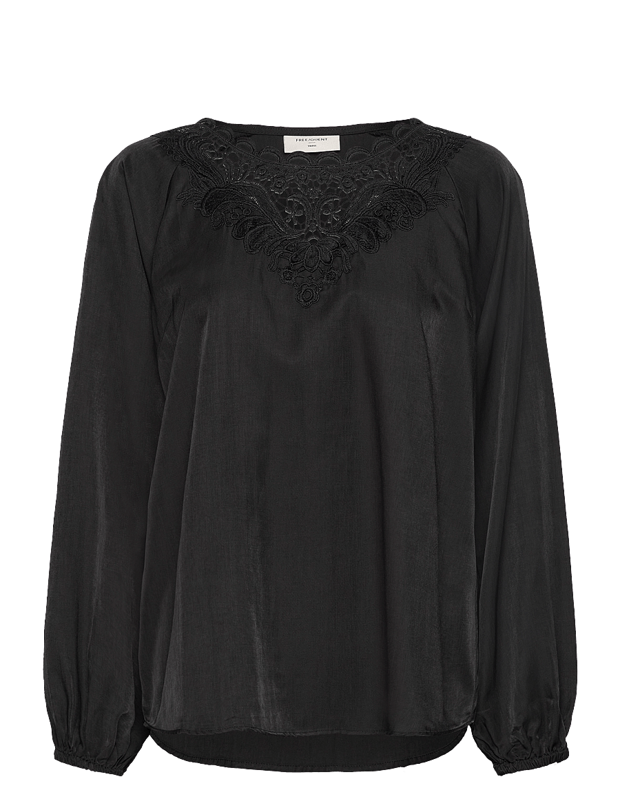 FREE/QUENT - FQSAZY-BLOUSE - langärmelige blusen - black - 0