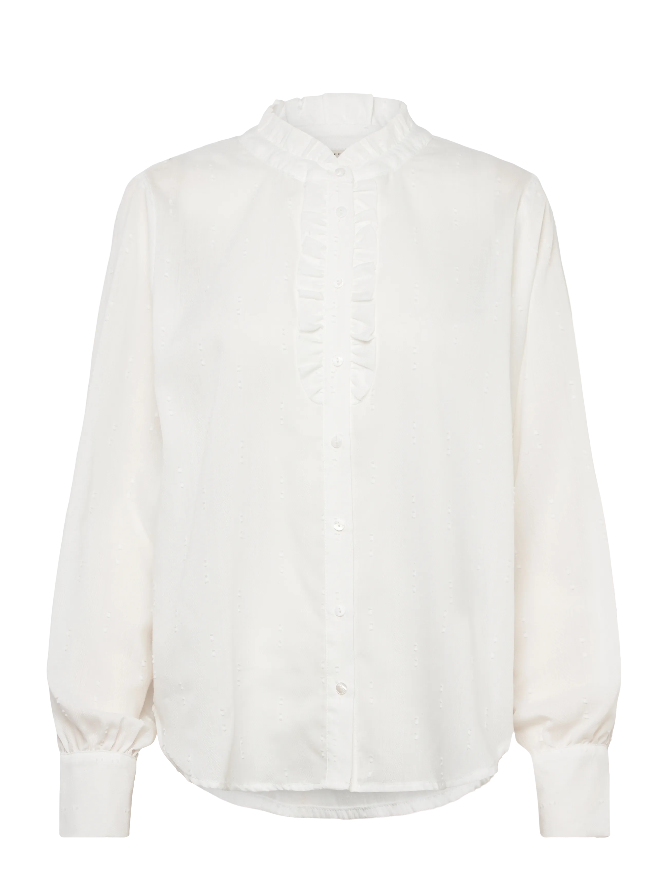 FREE/QUENT FQRAYA-SHIRT - Bluser - OFF-WHITE MELANGE / white