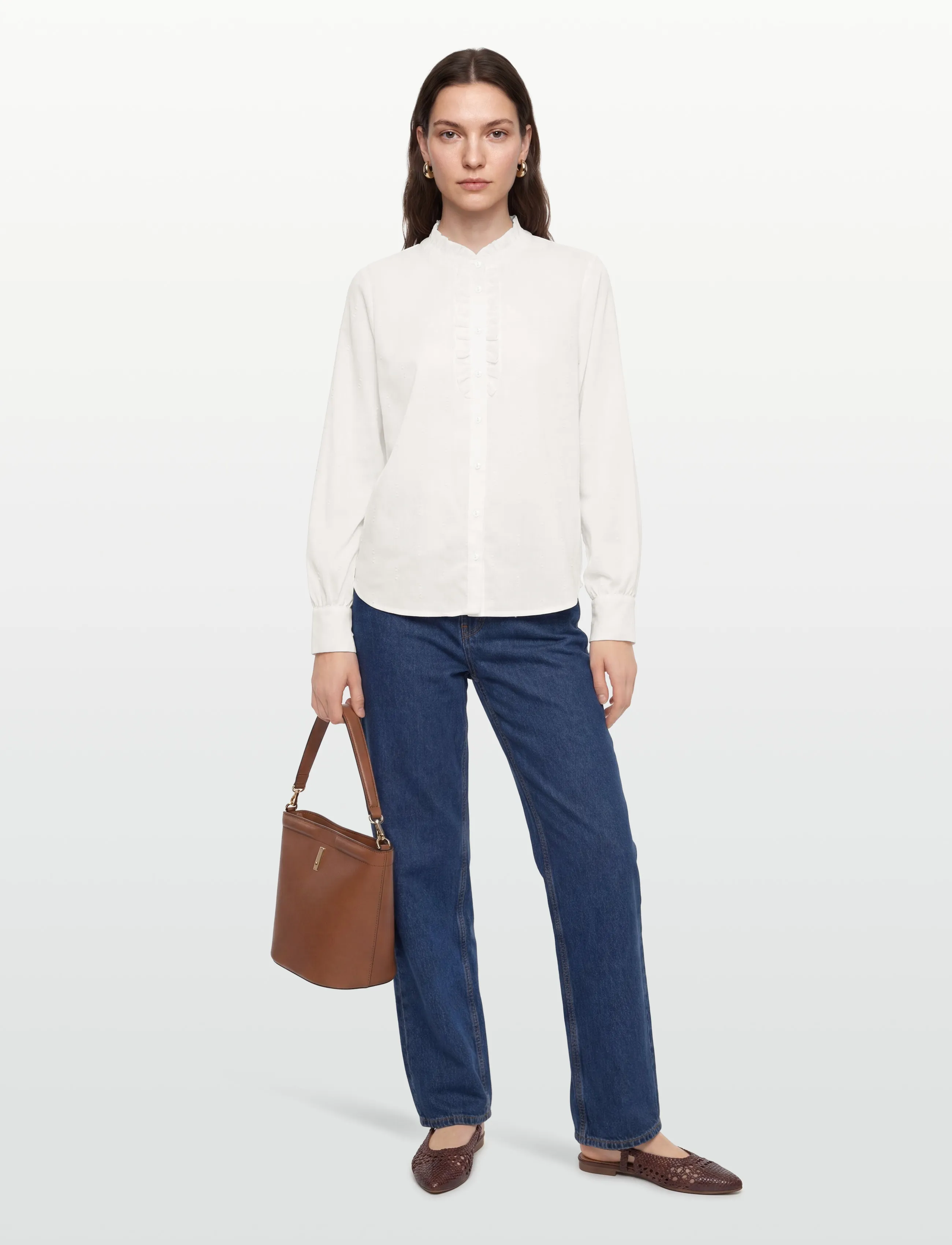 FREE/QUENT - FQRAYA-SHIRT - pikkade varrukatega pluusid - off-white melange - 0