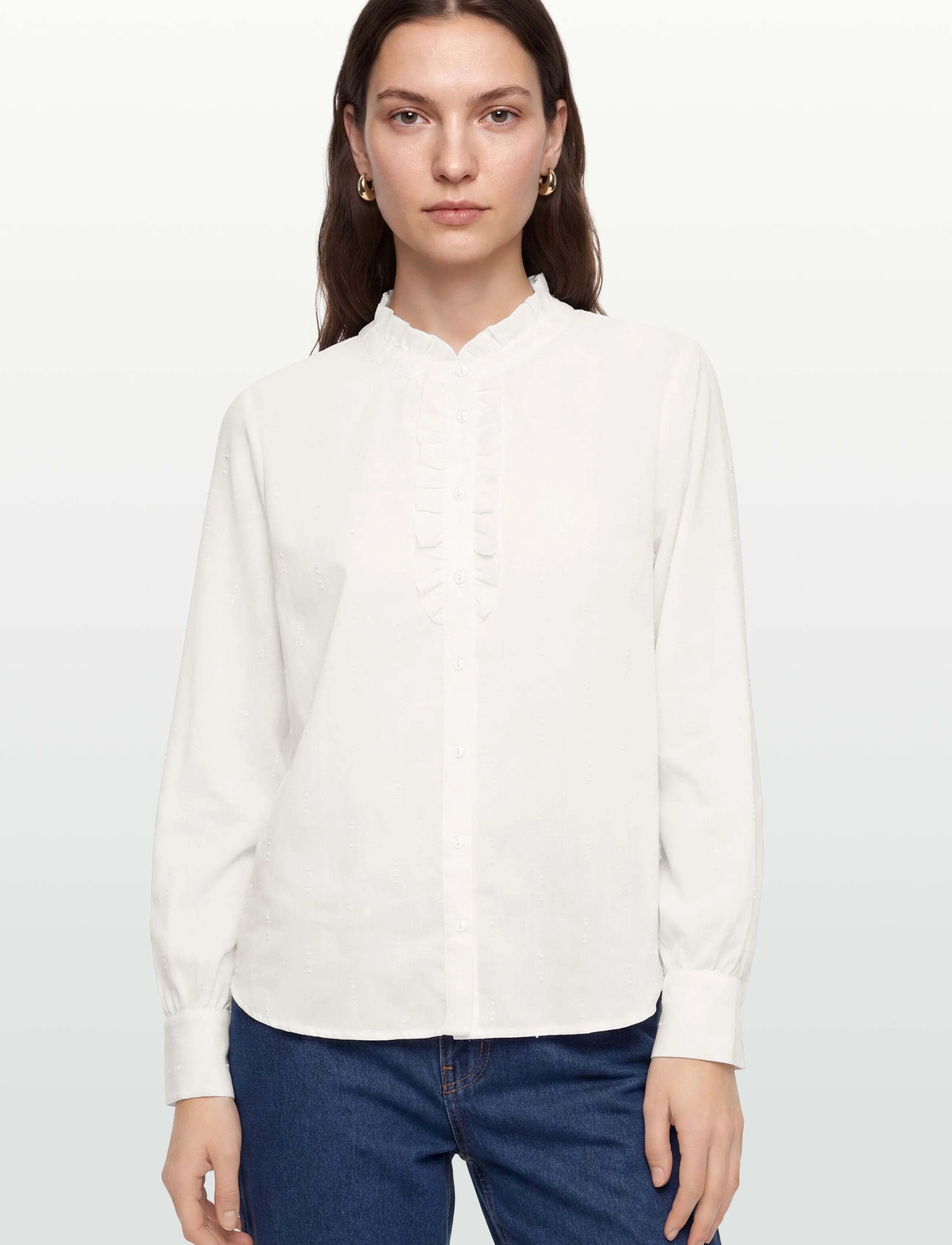 FREE/QUENT - FQRAYA-SHIRT - pikkade varrukatega pluusid - off-white melange - 3