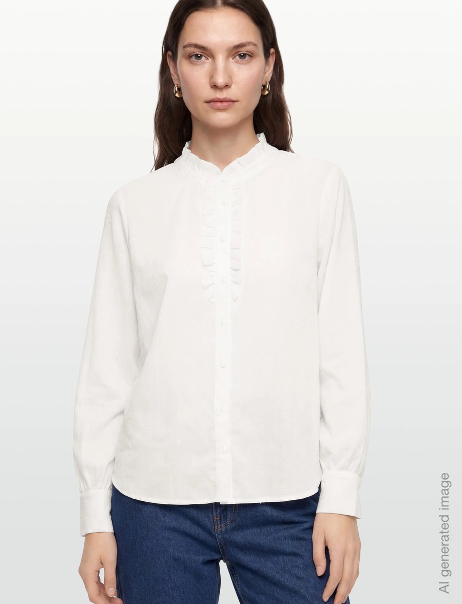 FREE/QUENT - FQRAYA-SHIRT - pikkade varrukatega särgid - off-white melange - 3