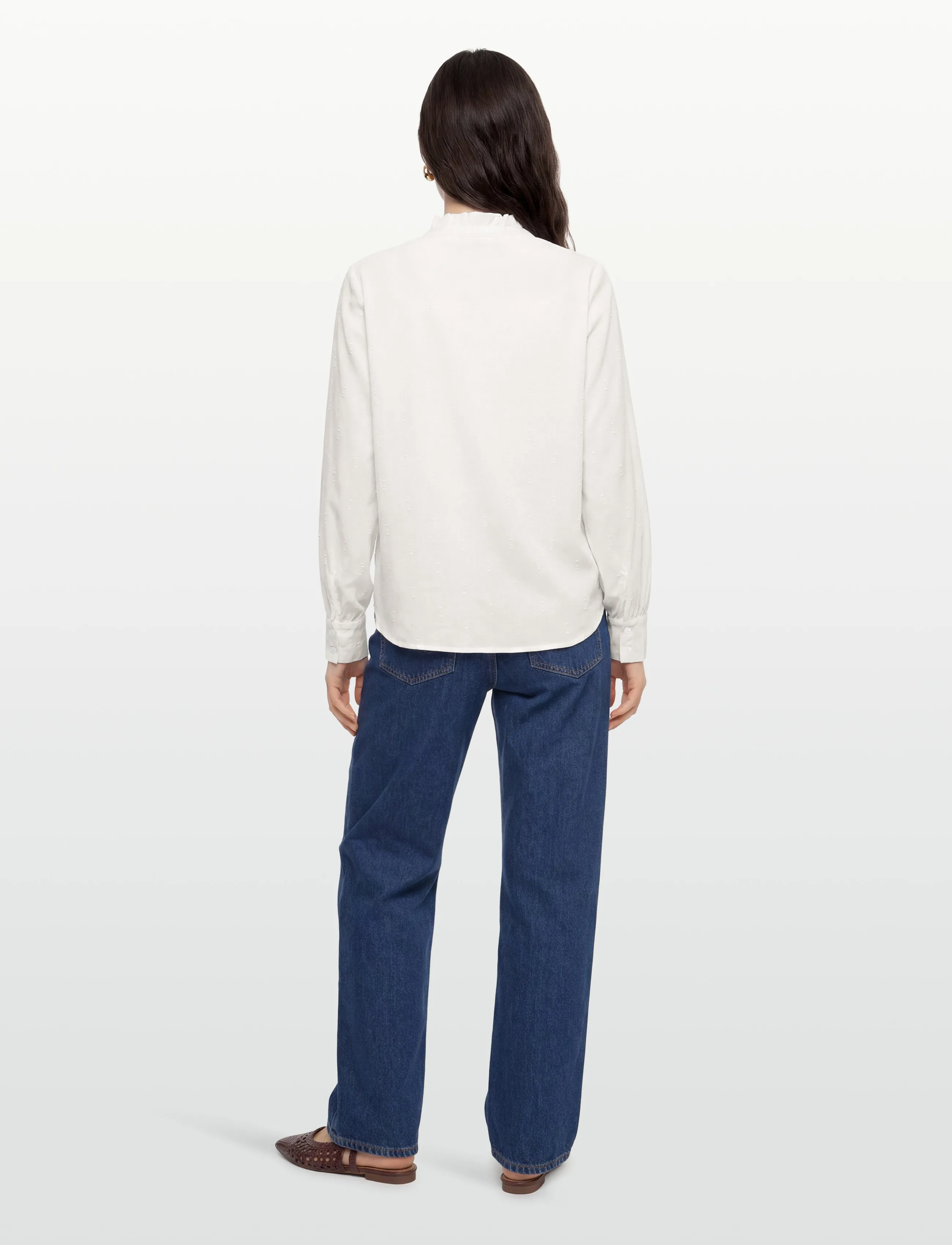 FREE/QUENT - FQRAYA-SHIRT - pikkade varrukatega pluusid - off-white melange - 4