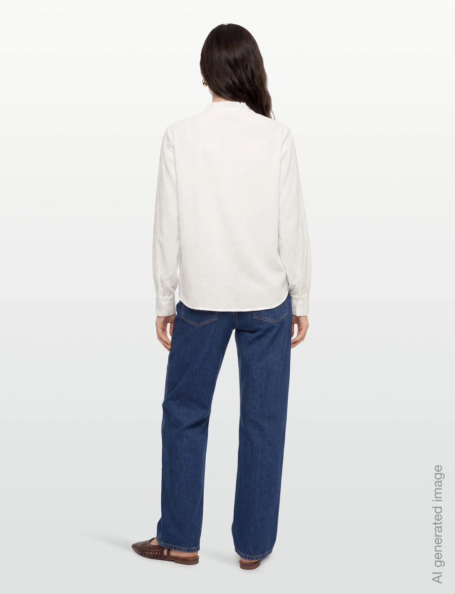FREE/QUENT - FQRAYA-SHIRT - pikkade varrukatega särgid - off-white melange - 4