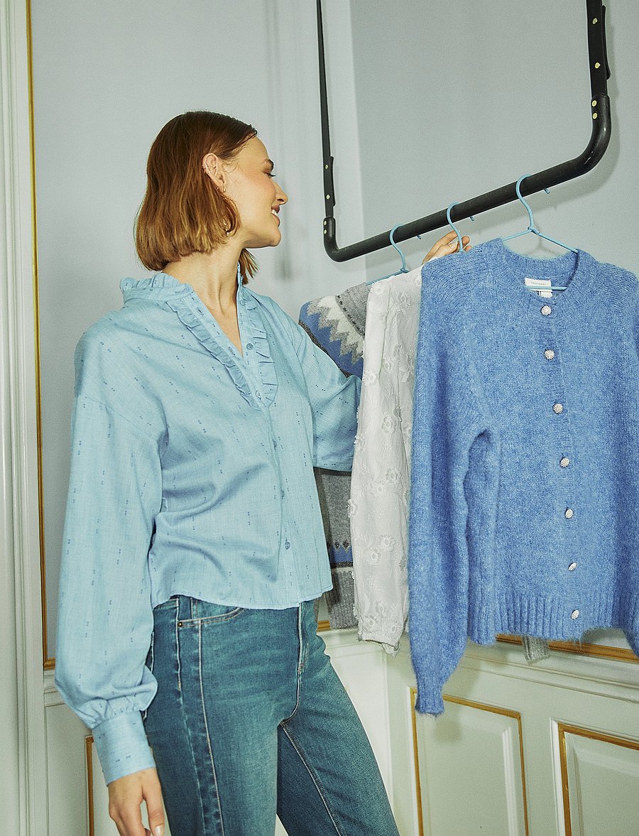FREE/QUENT - FQRAYA-SHIRT - langärmlige hemden - wedgewood melange - 3