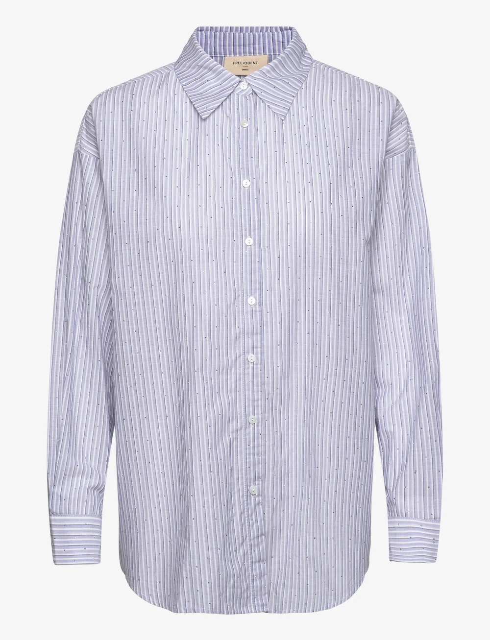 FREE/QUENT - Shirt  - langärmlige hemden - chambray blue w. off-white - 0