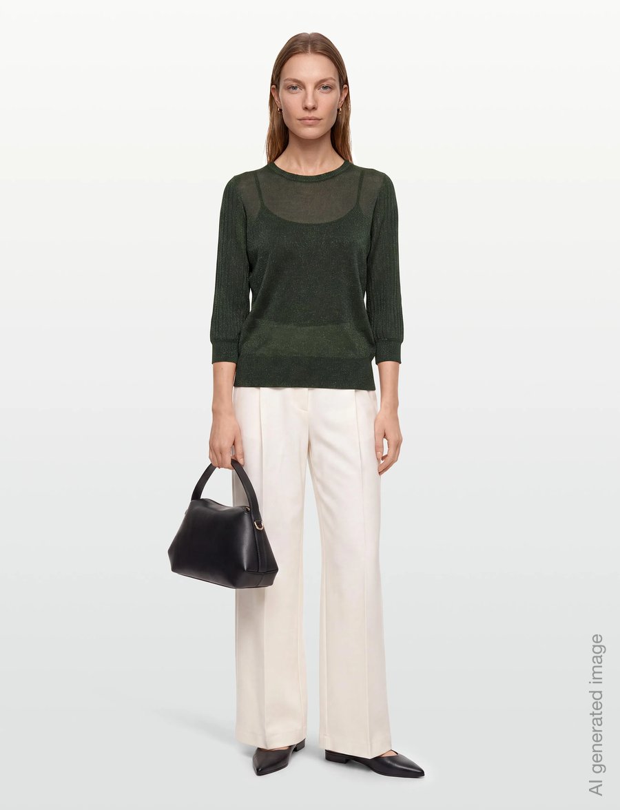 FREE/QUENT - FQGLITTA-PULLOVER - pullover - kombu green - 0