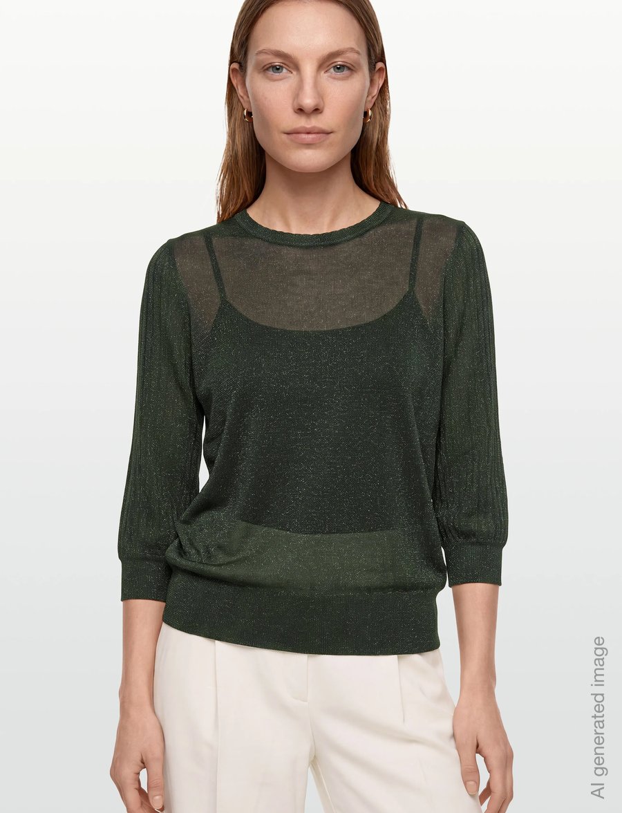 FREE/QUENT - FQGLITTA-PULLOVER - pullover - kombu green - 3