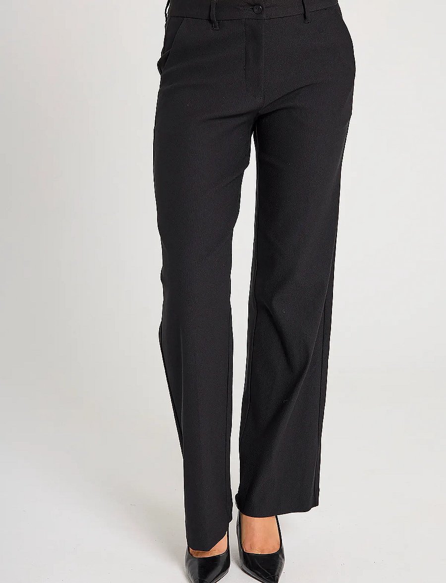 FREE/QUENT - FQRENO-PANTS - hose mit geradem bein - black - 0